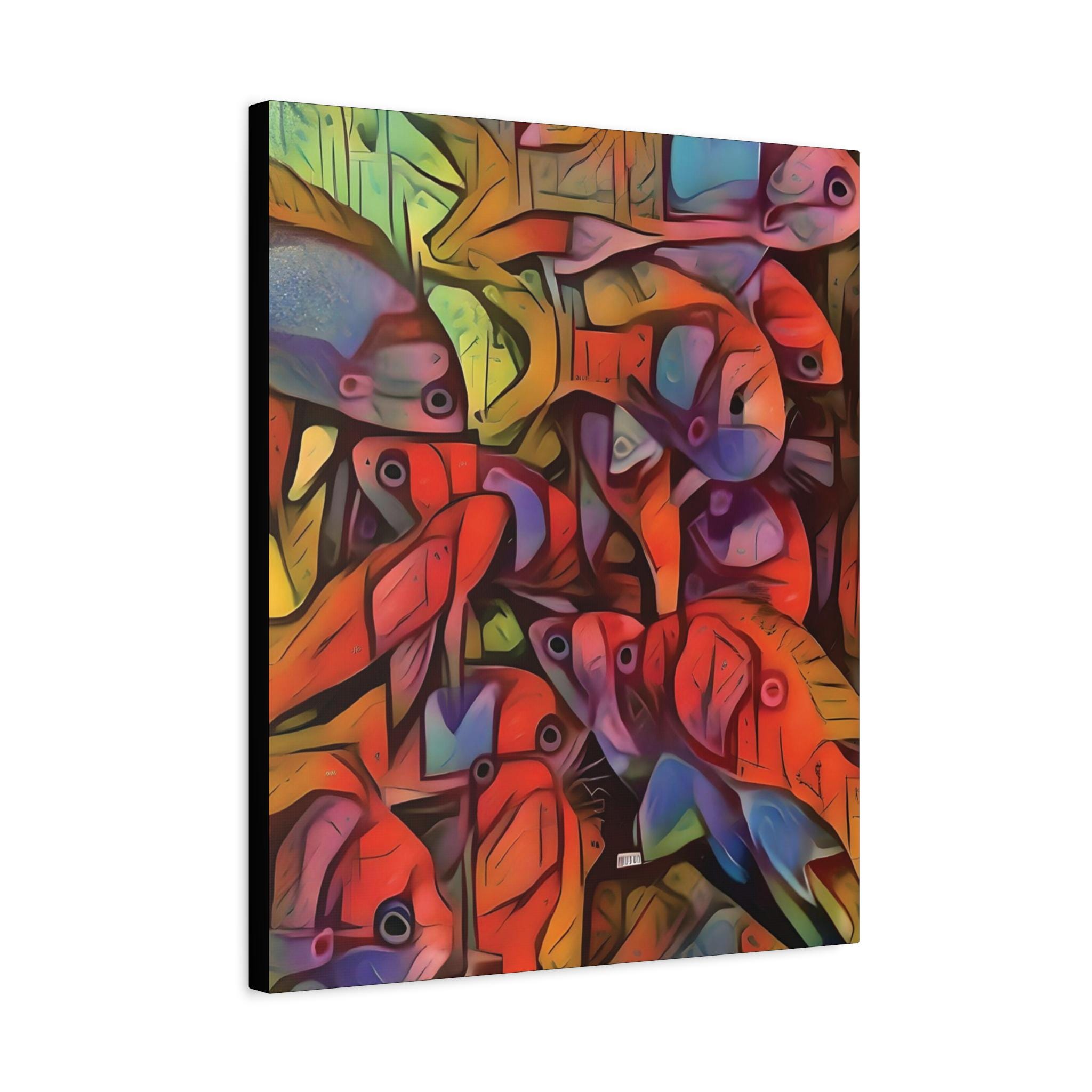 Square Backs Left Canvas Wall Art