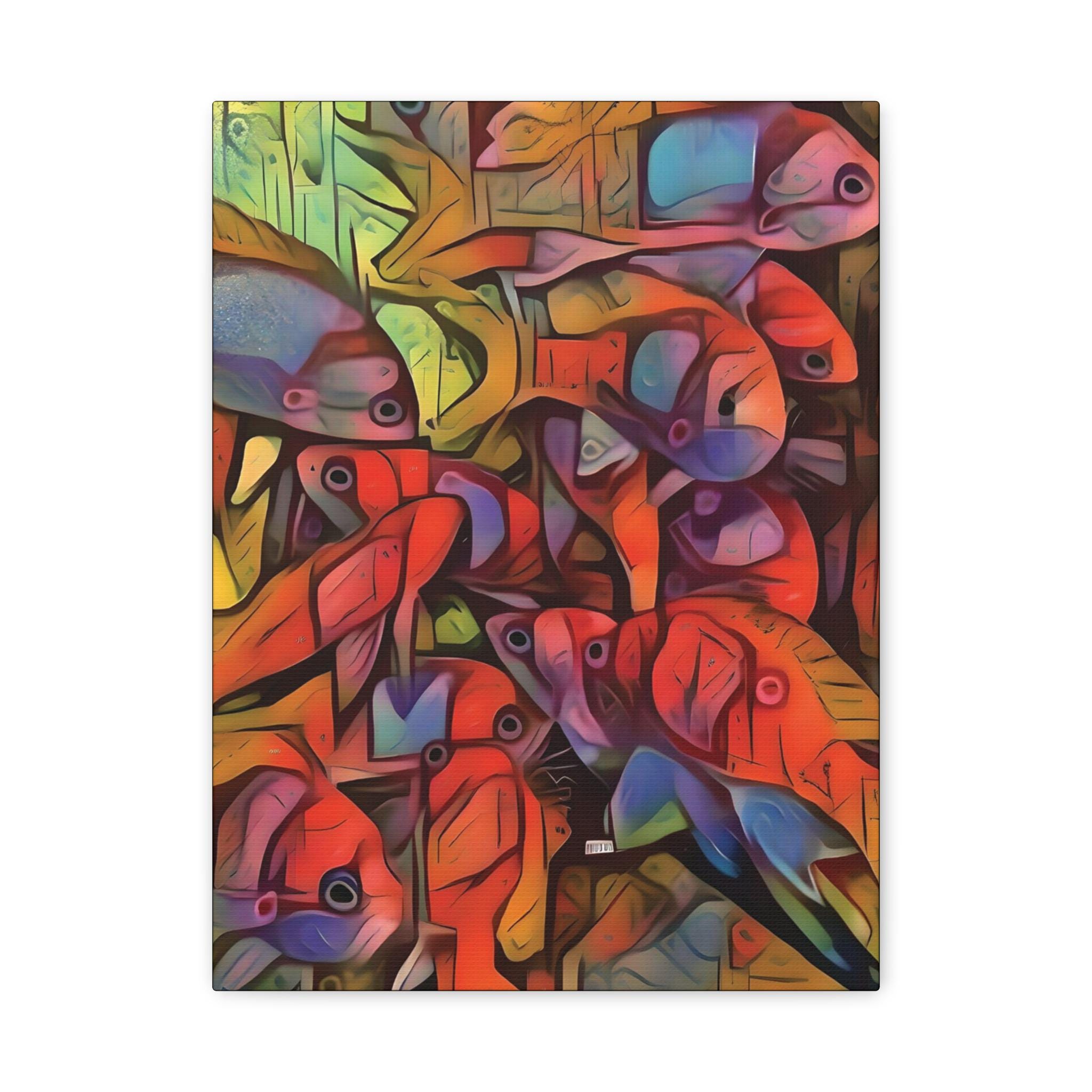 Square Backs Left Canvas Wall Art