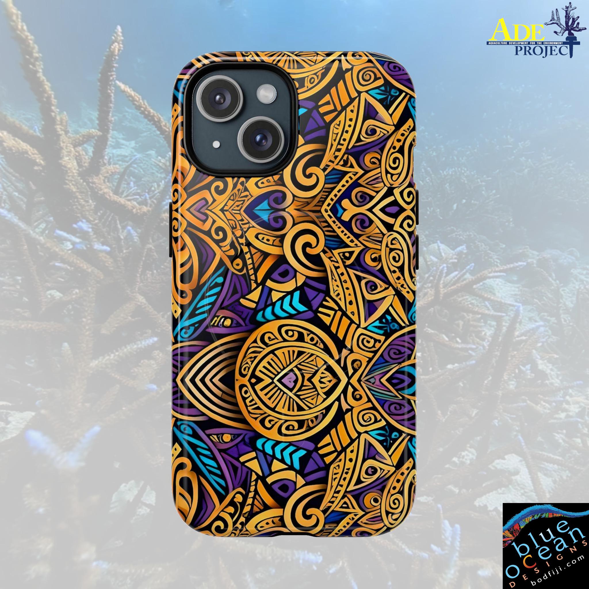 Gold Indo iPhone Magnetic Case - Walt Smith Fiji Ocean Art - Supports ADE Reef Restoration