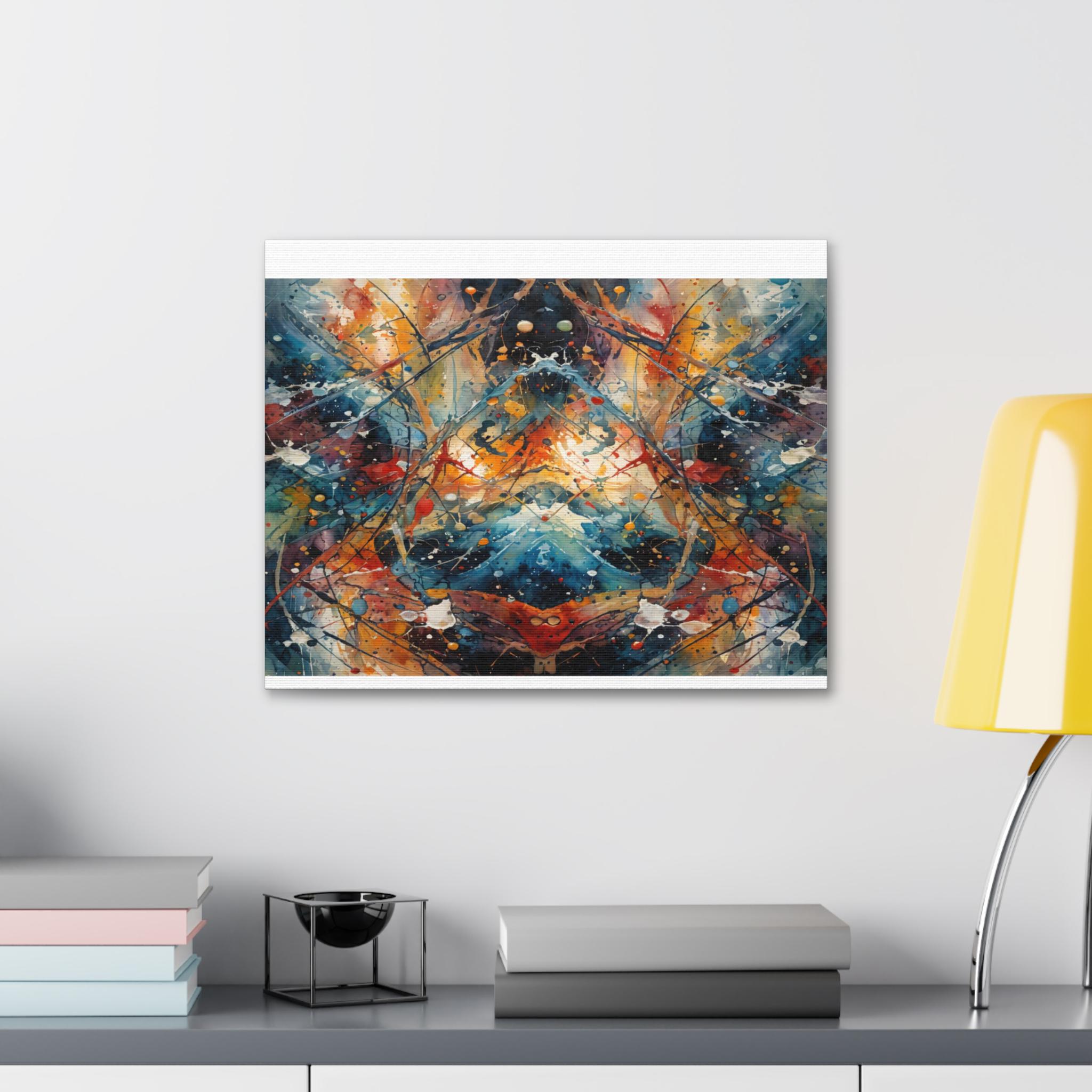 Red Scribe 3 - Canvas Wall Art
