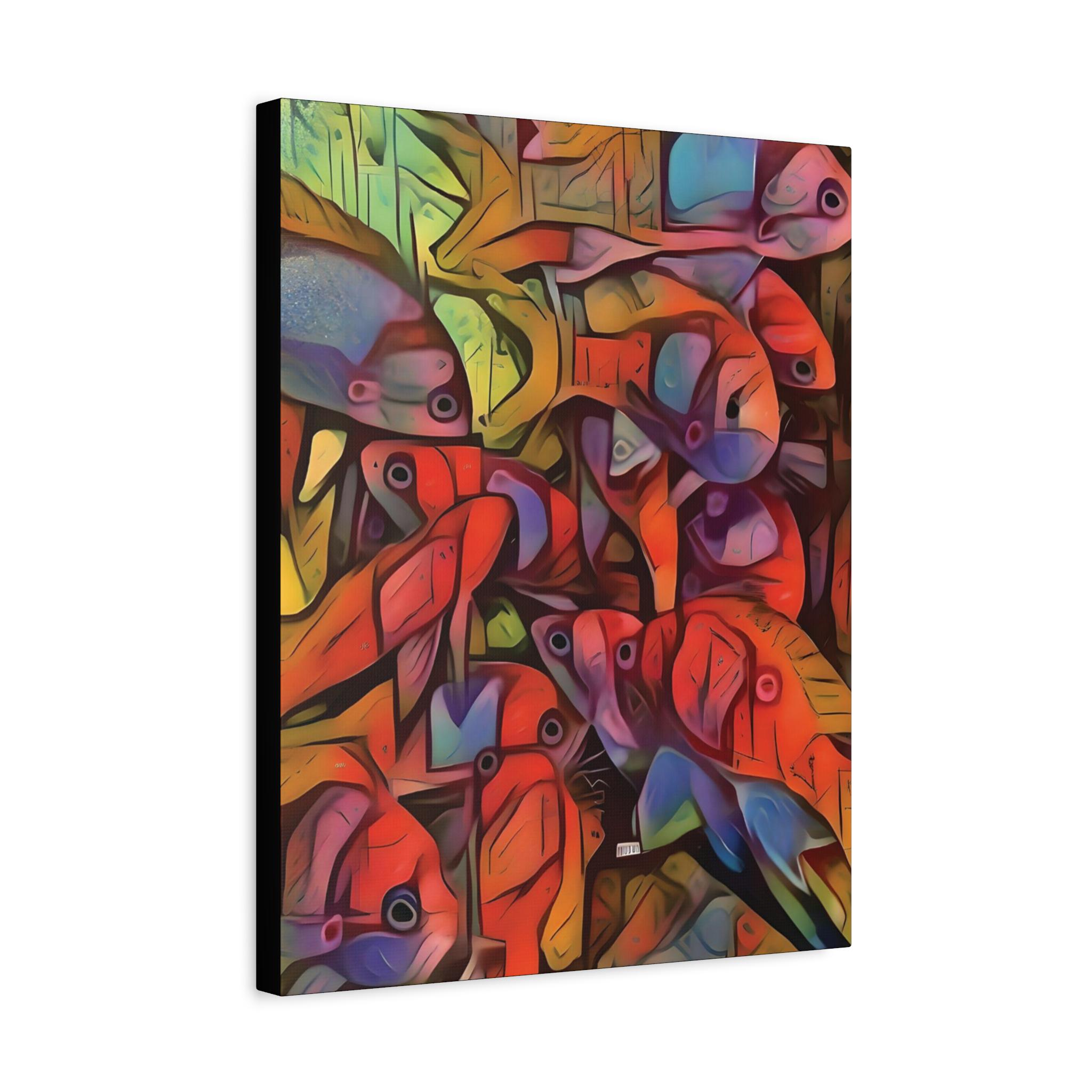 Square Backs Left Canvas Wall Art