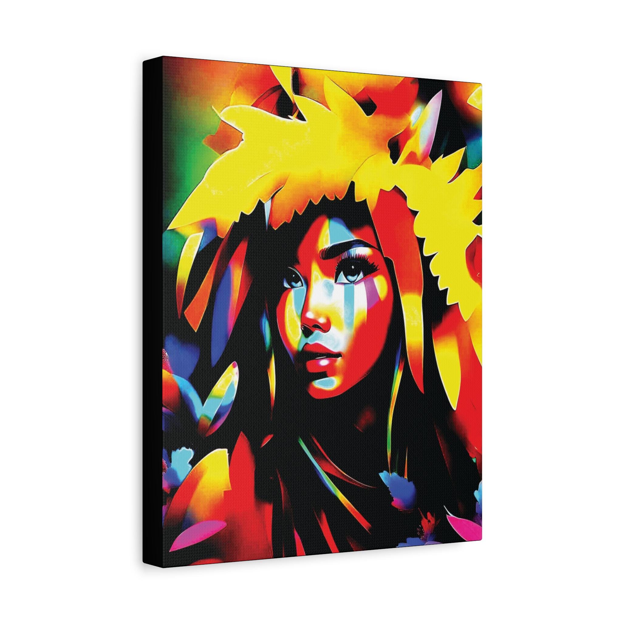 Poly Girl Canvas Wall Art