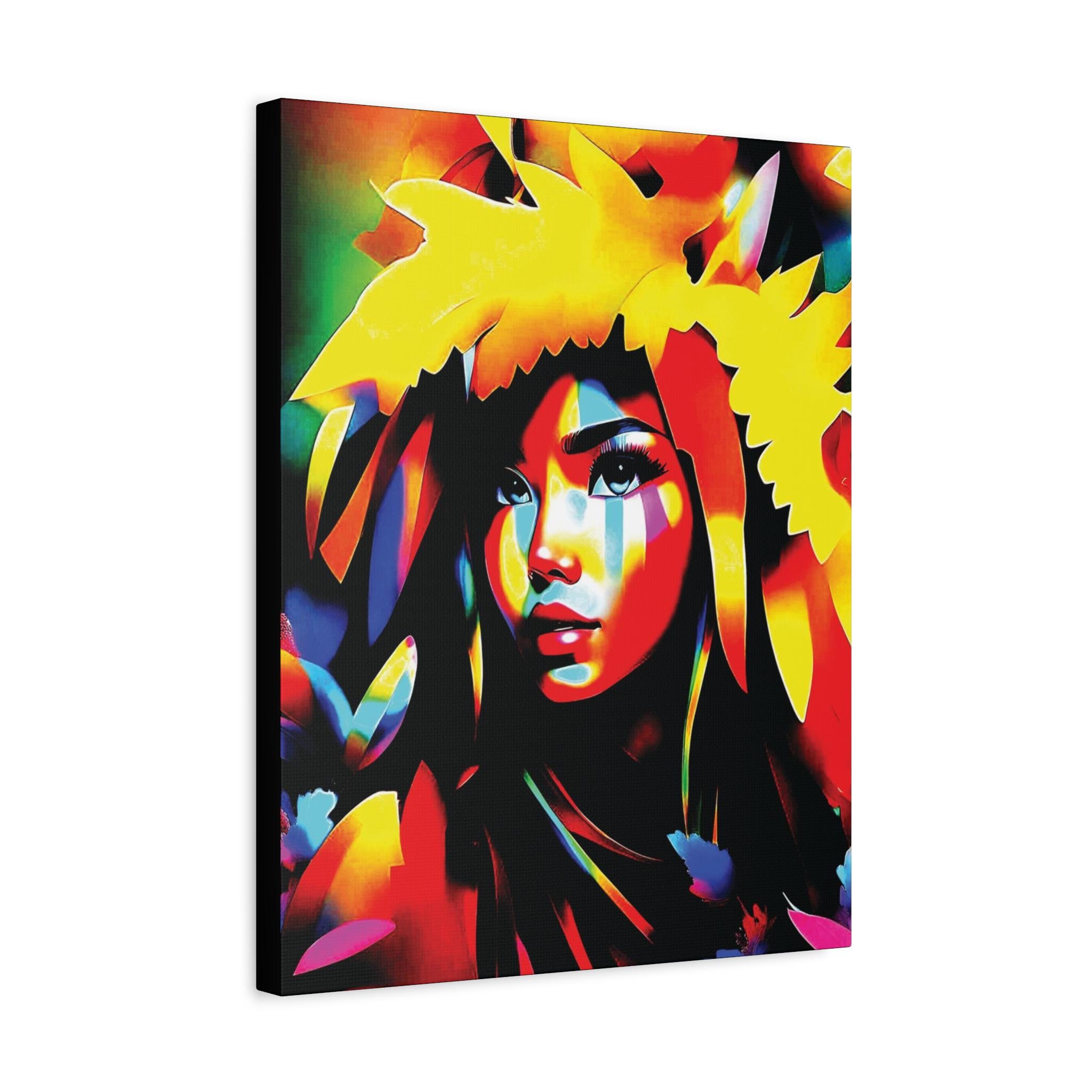 Poly Girl Canvas Wall Art