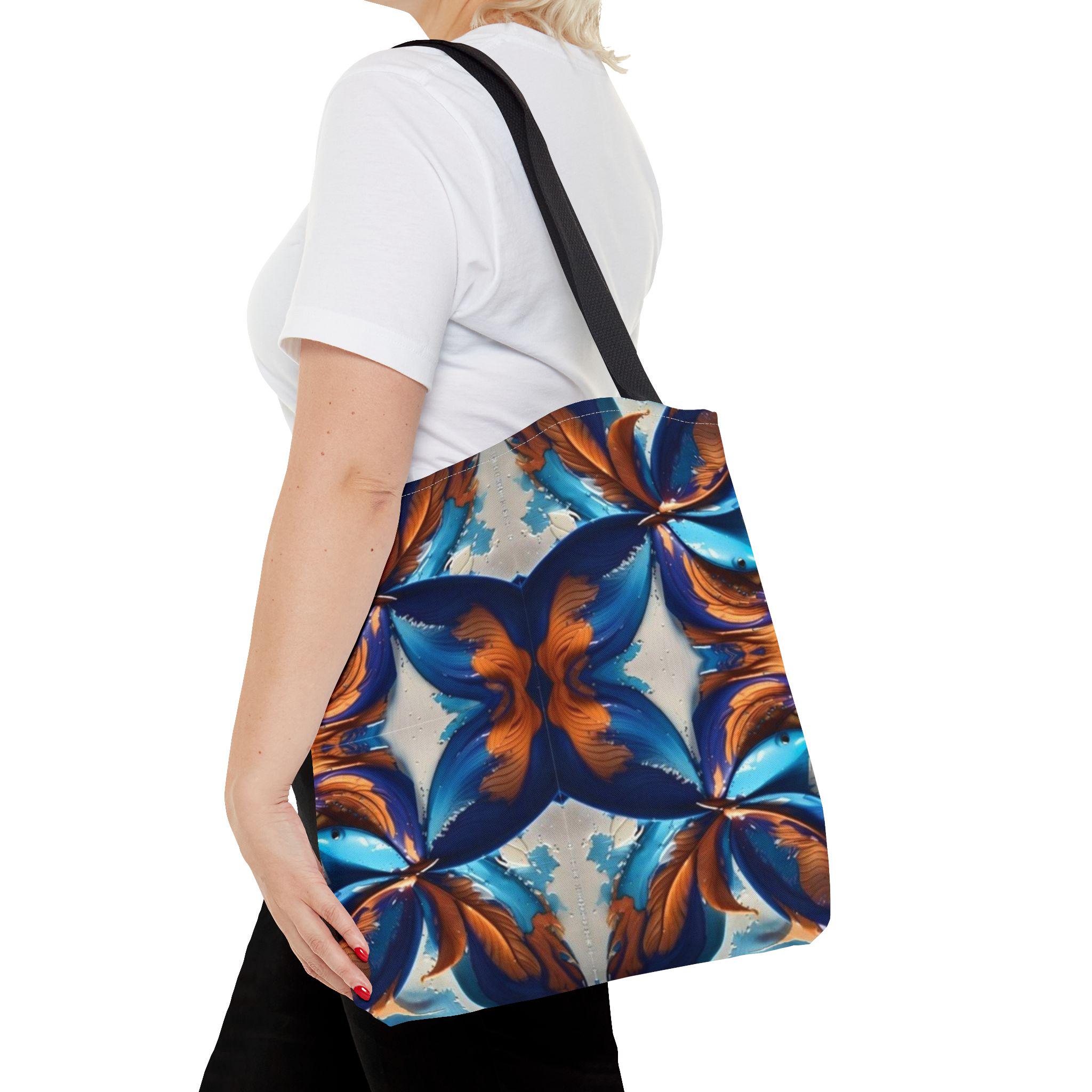 Blue Fan Quad - Tote Bag