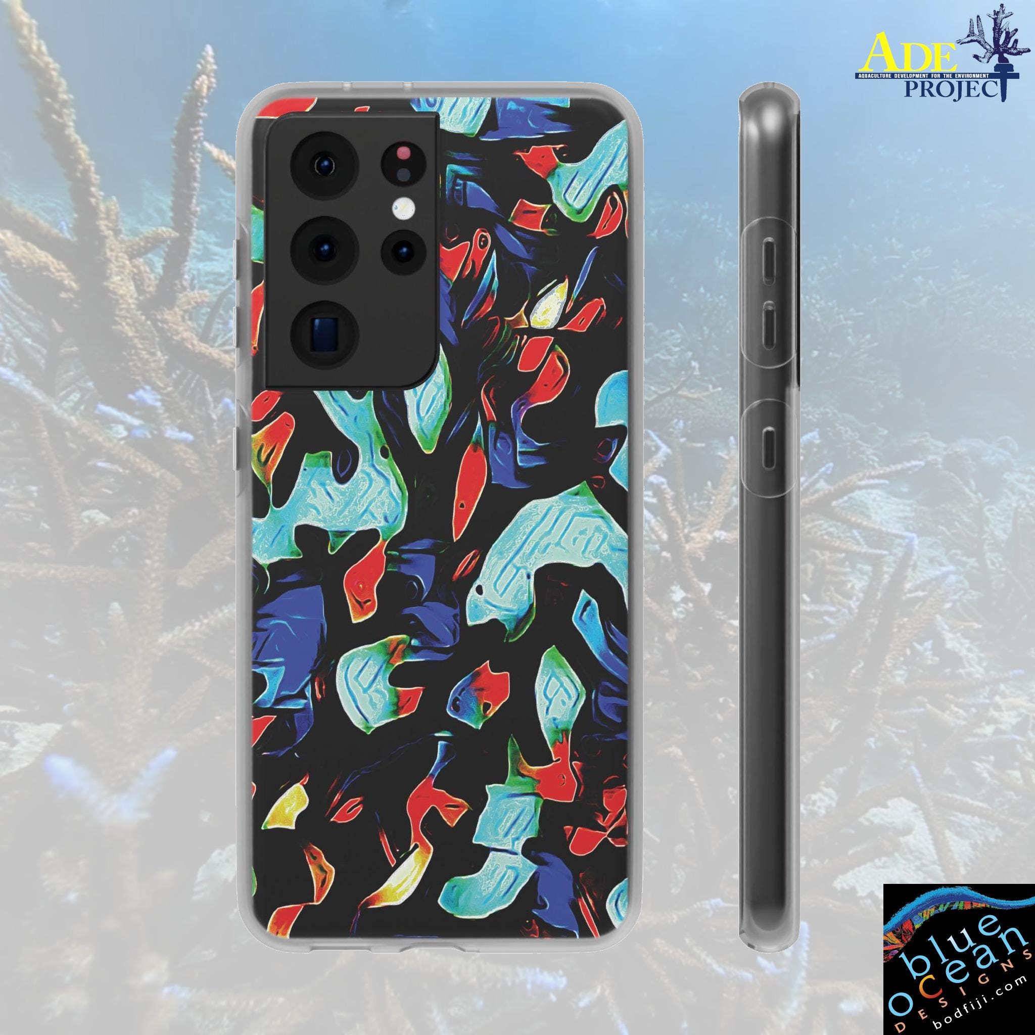 Wild Branch Android Flexi Case - Walt Smith Fiji Ocean Art - Supports ADE Reef Restoration