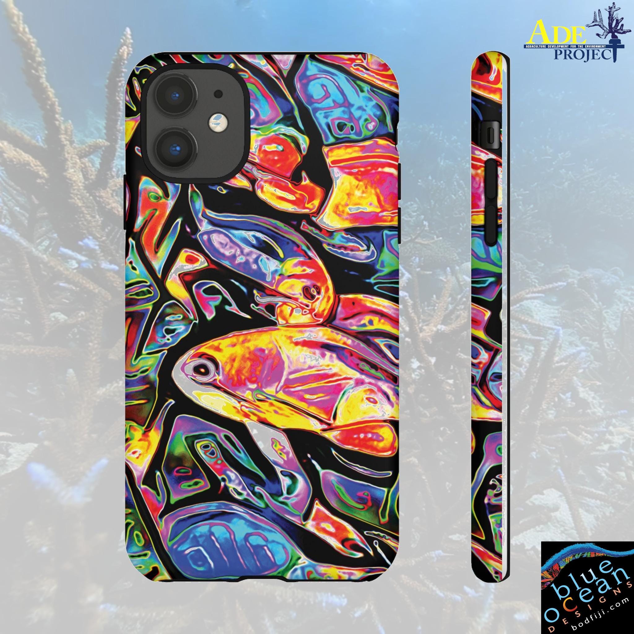 Busy Day iPhone Tough Case - Walt Smith Fiji Ocean Art - Supports ADE Reef Restoration