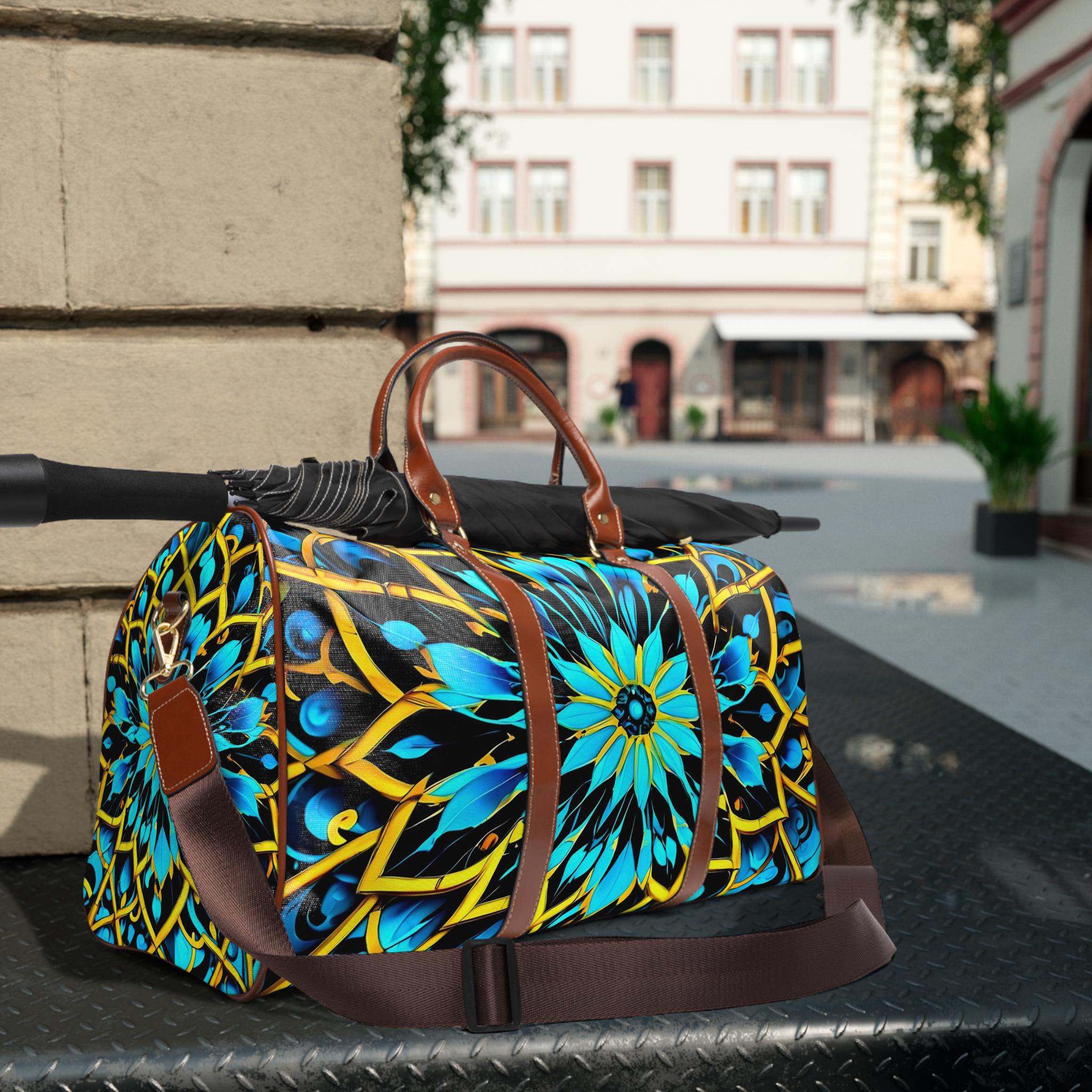 Blue Lace A - Waterproof Travel Bag