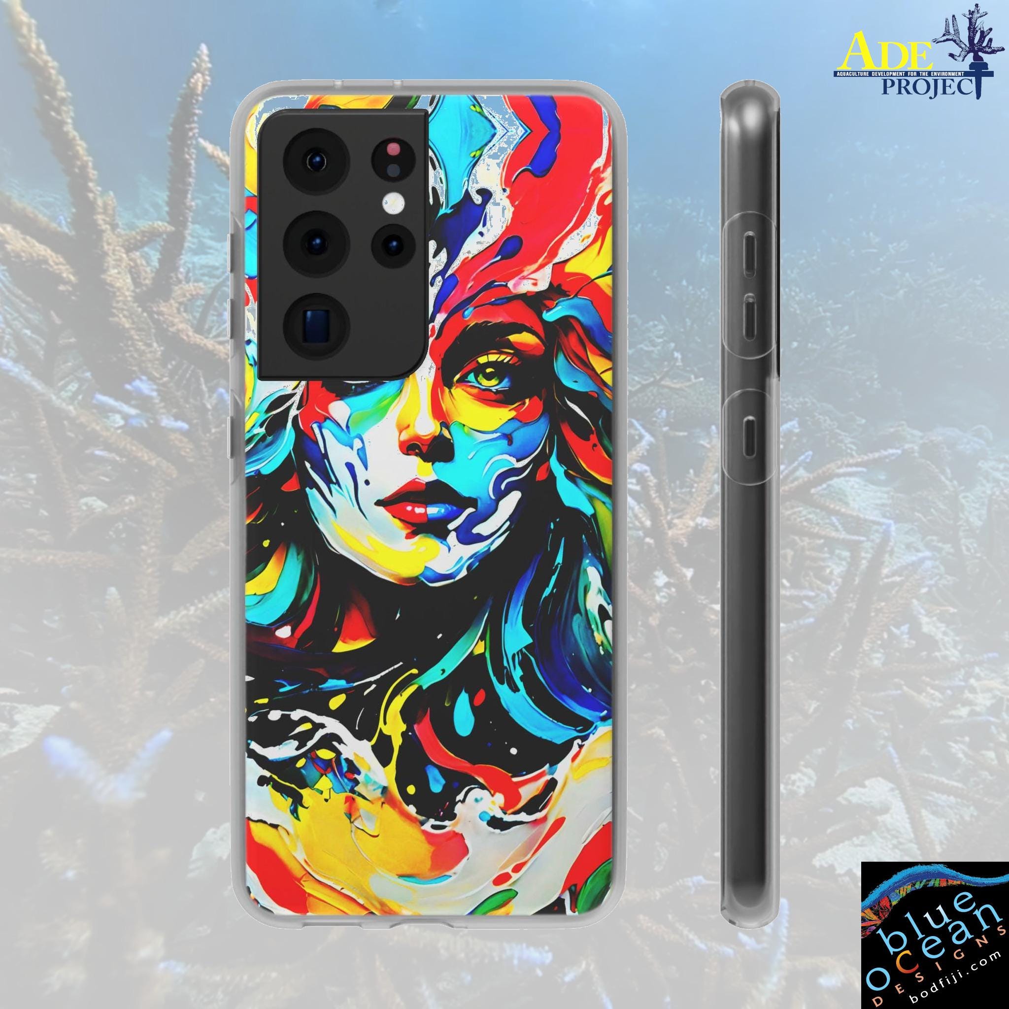 Wild Night Android Flexi Case - Walt Smith Fiji Ocean Art - Supports ADE Reef Restoration