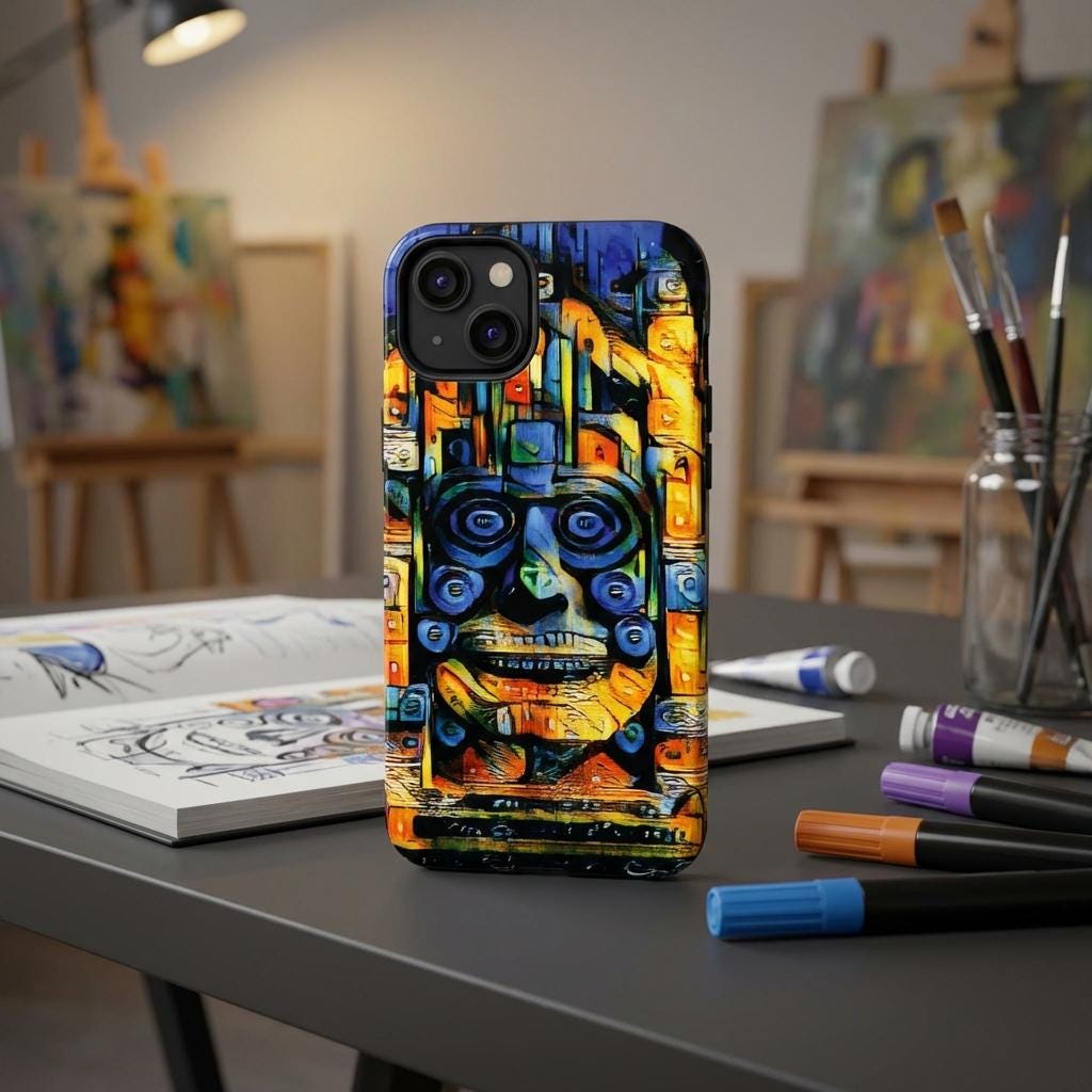 Purple Face iPhone Tough Case - Walt Smith Fiji Ocean Art - Supports ADE Reef Restoration