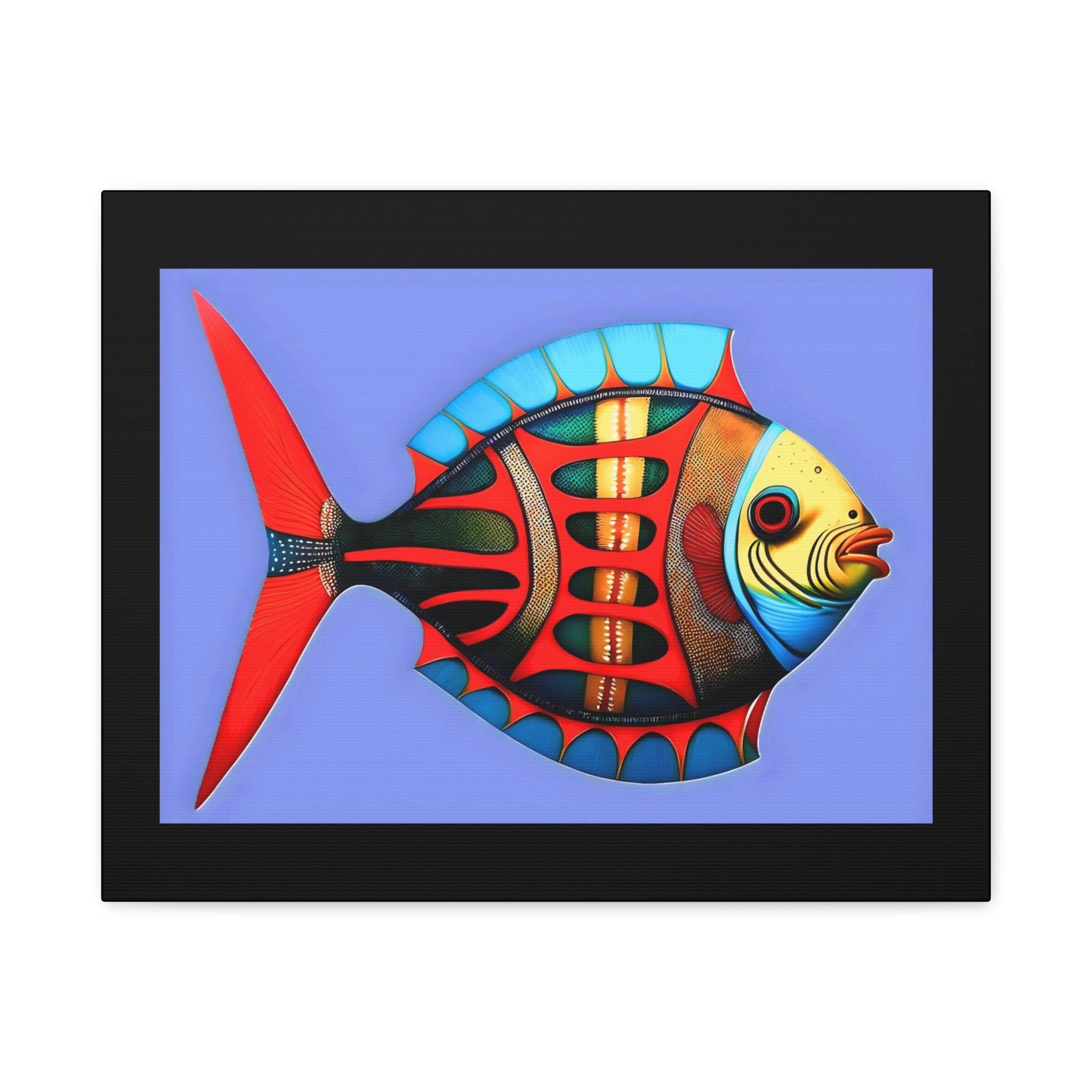 Fish Kiss Canvas Wall Art