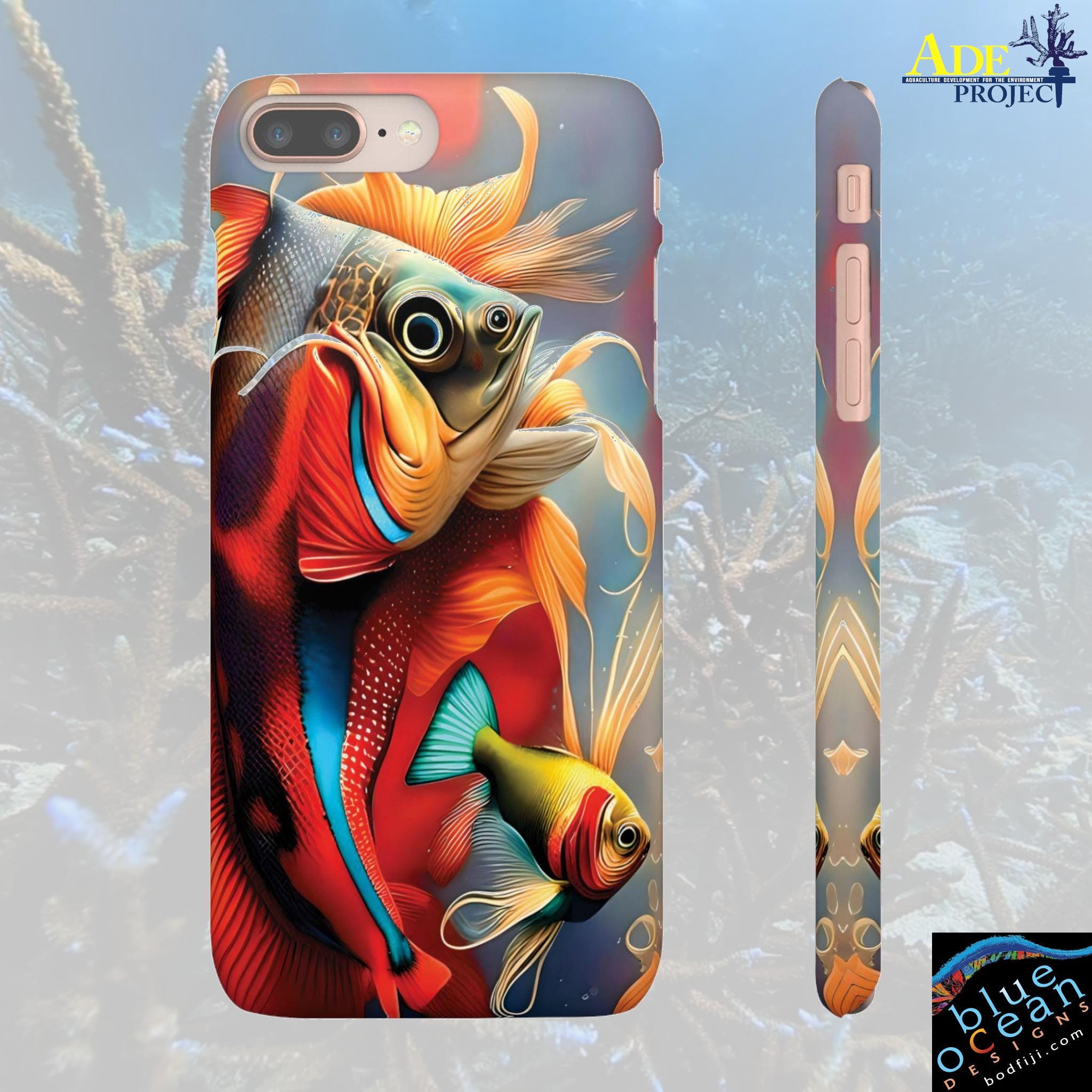 Mr Fish iPhone Snap Case - Walt Smith Fiji Ocean Art - Supports ADE Reef Restoration