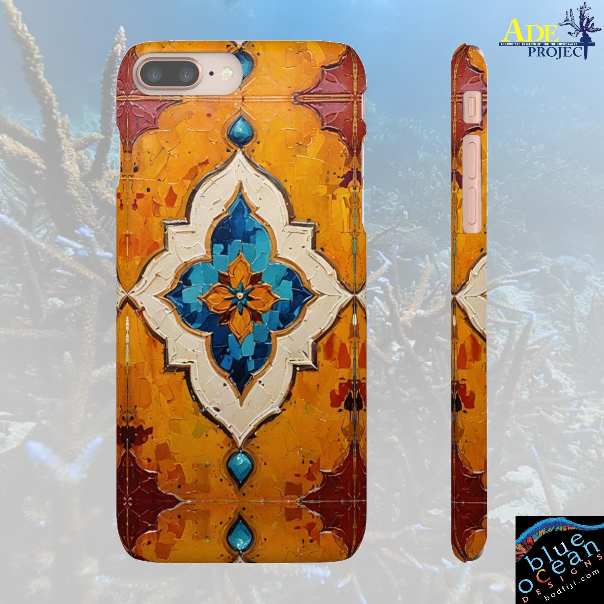 Morocco Tiles iPhone Snap Case - Walt Smith Fiji Ocean Art - Supports ADE Reef Restoration