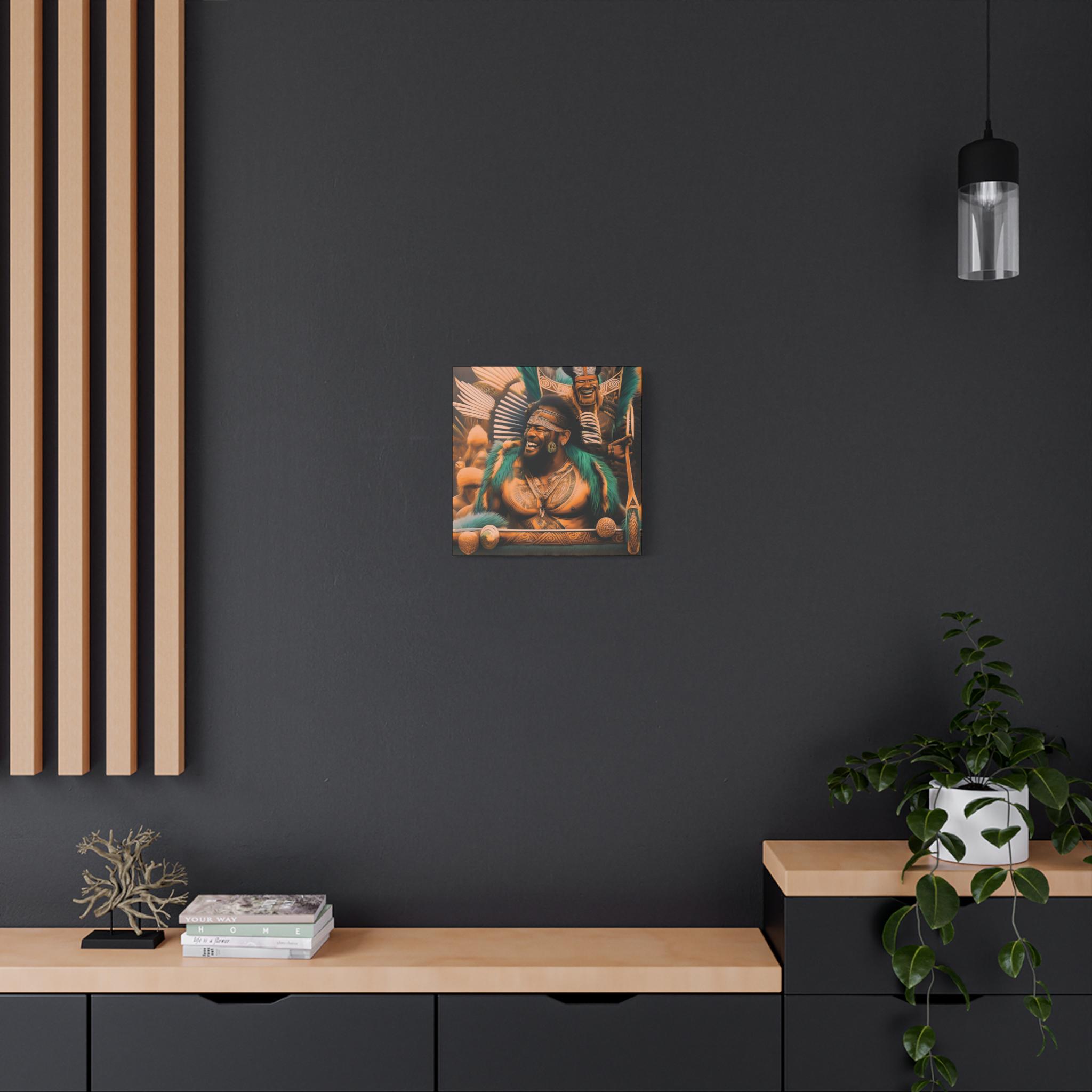 Laughing Chief Canvas Wall Art