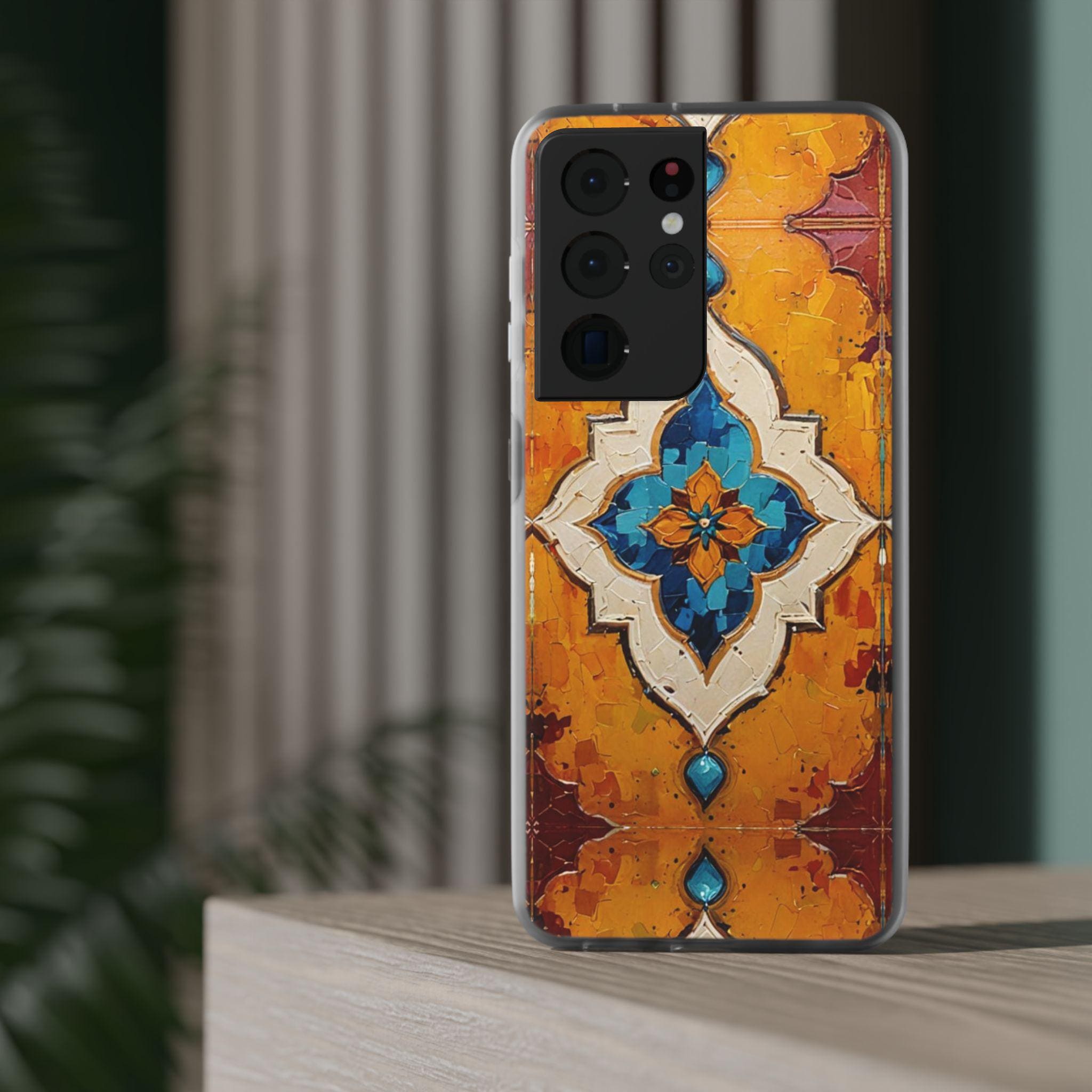 Morocco Tiles Android Flexi Case - Walt Smith Fiji Ocean Art - Supports ADE Reef Restoration