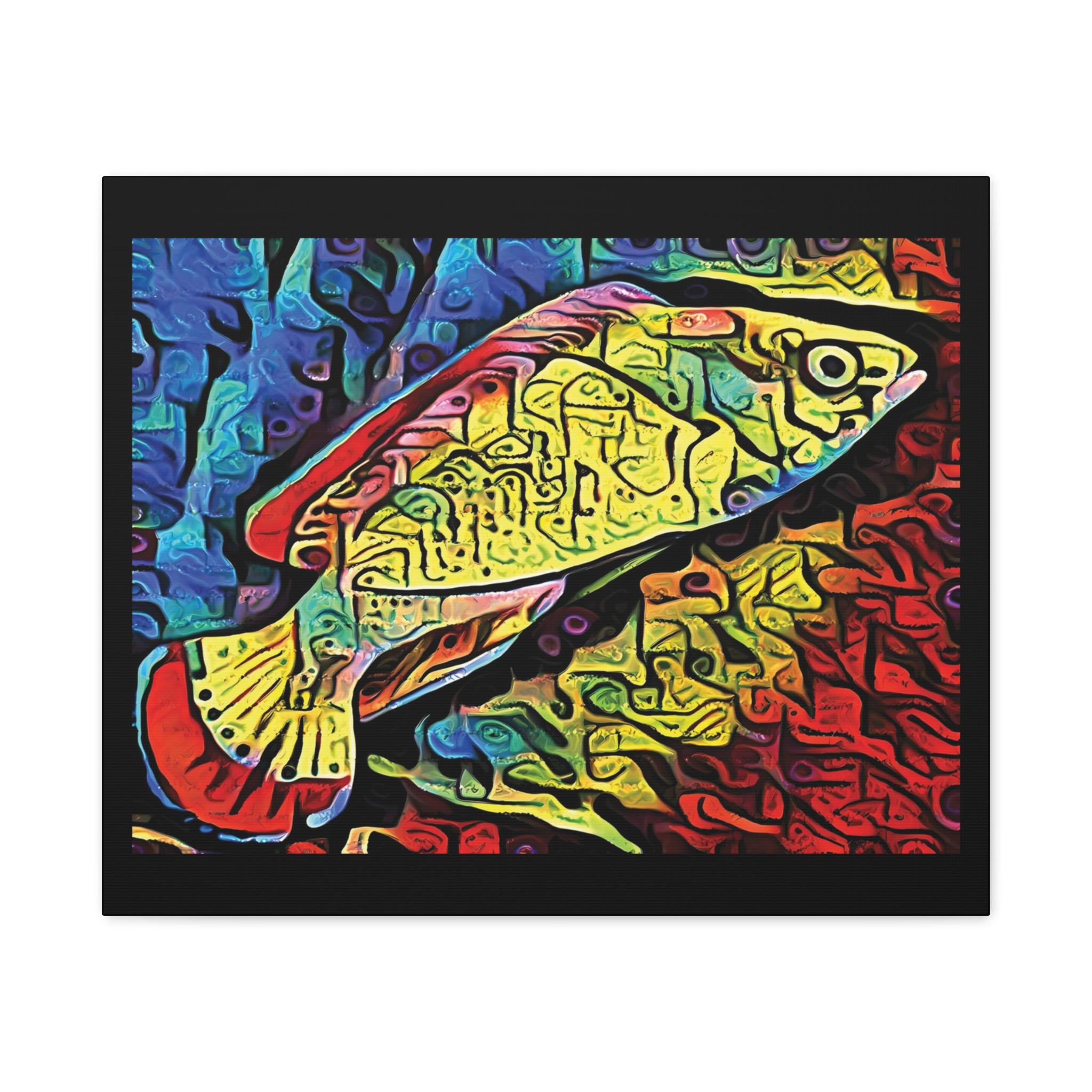 Red Margin Left Canvas Wall Art