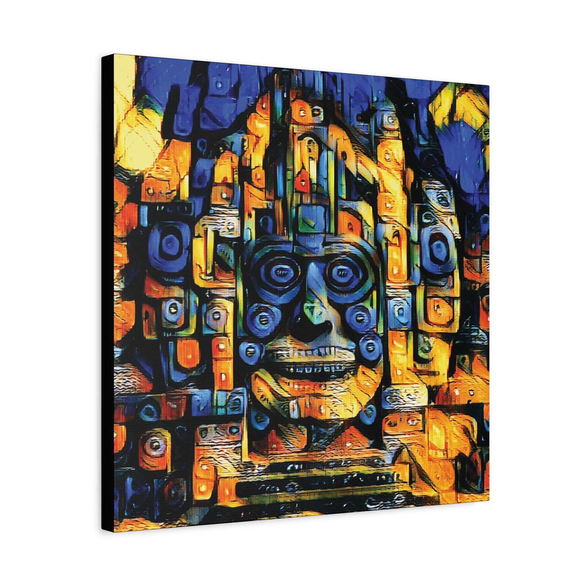Purple Face Canvas Wall Art