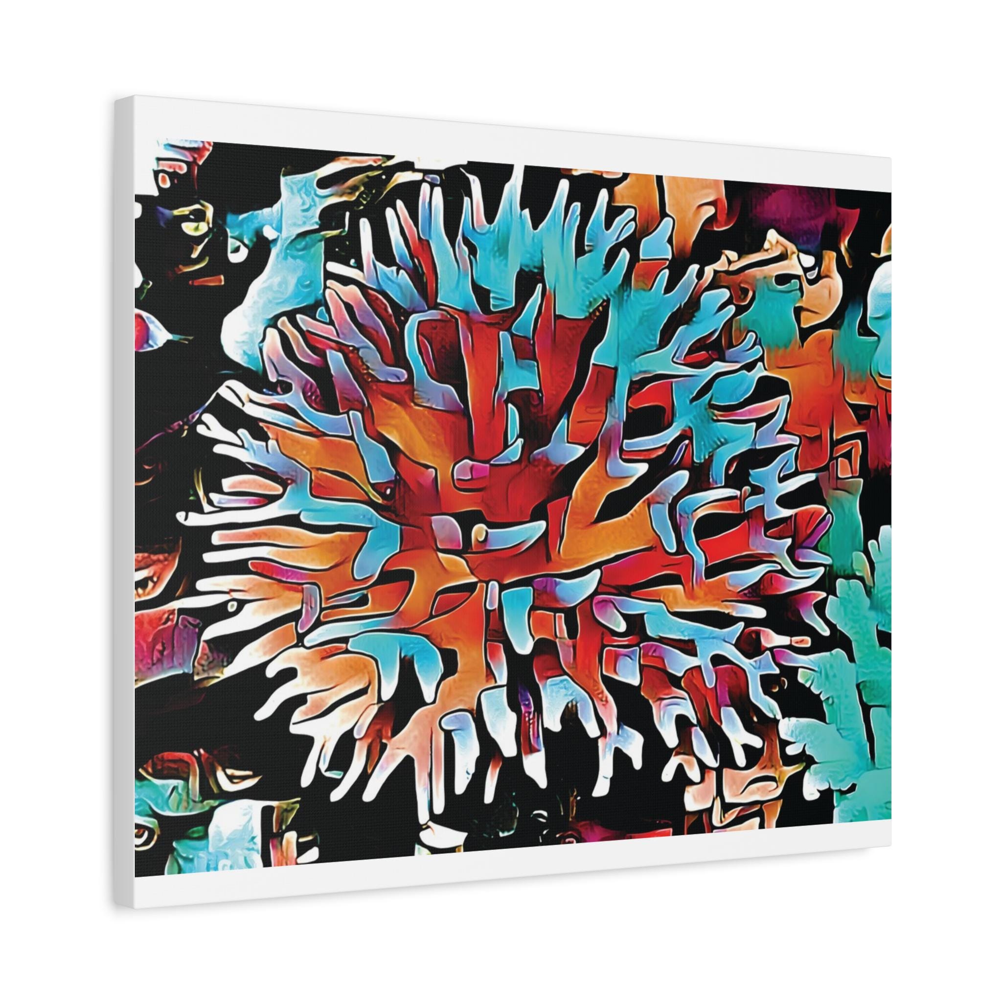 Aqua Spike - Canvas Wall Art