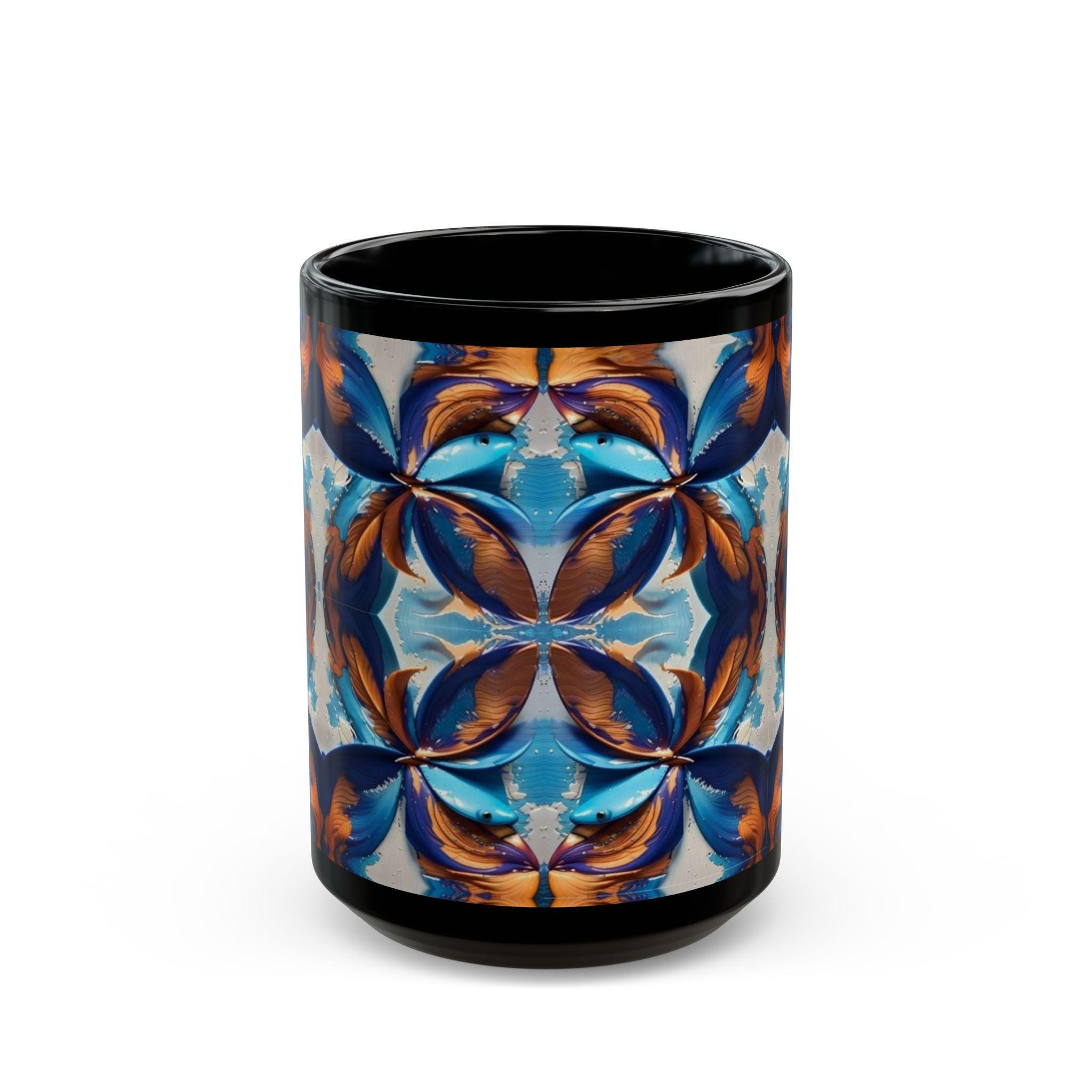 Blue Fan Quad - Coffee Mug