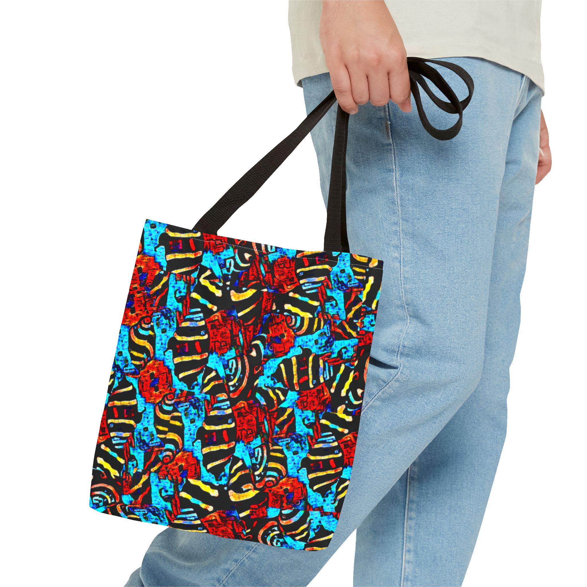 Colorful Snails on Parade Tote Bag | All-Over Print Beach Sand Design