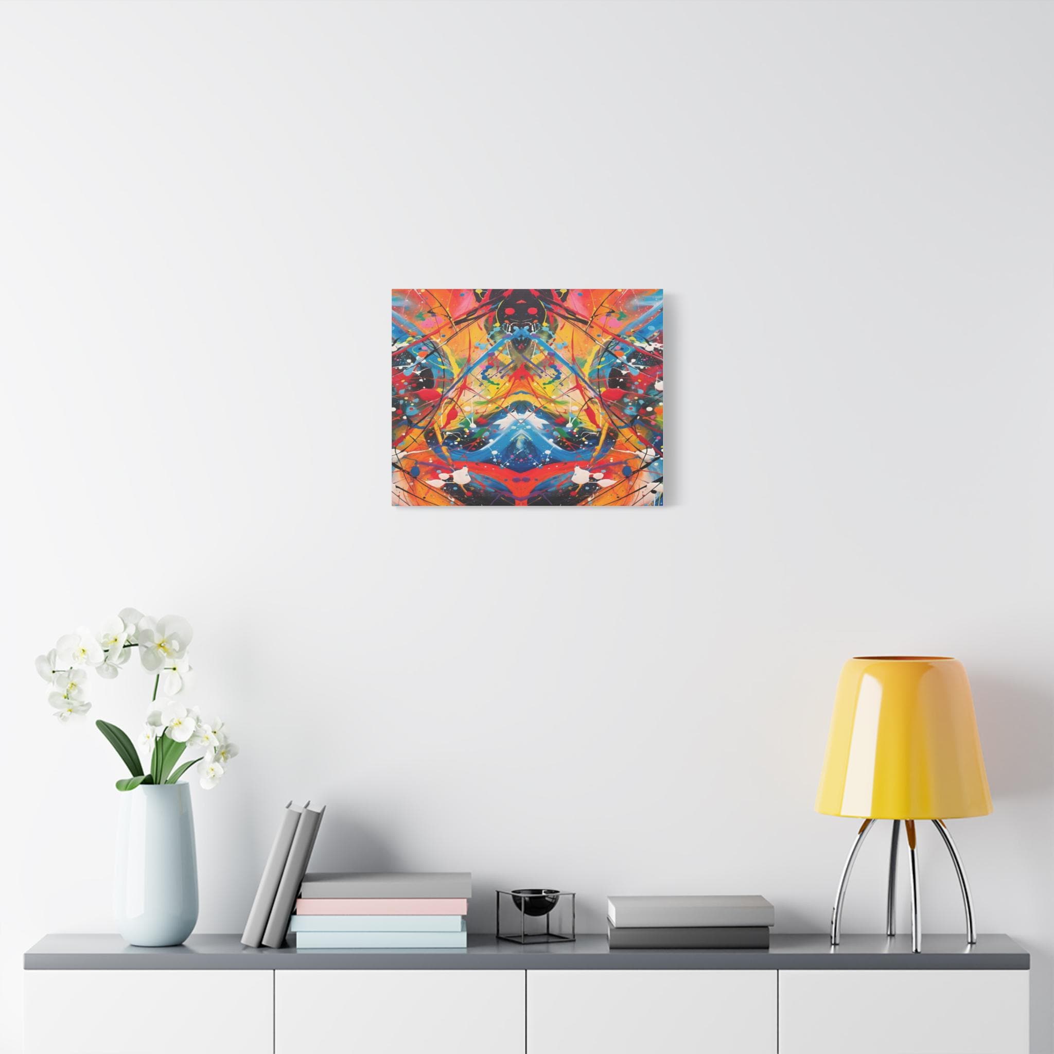 Red Scribe 2 - Canvas Wall Art