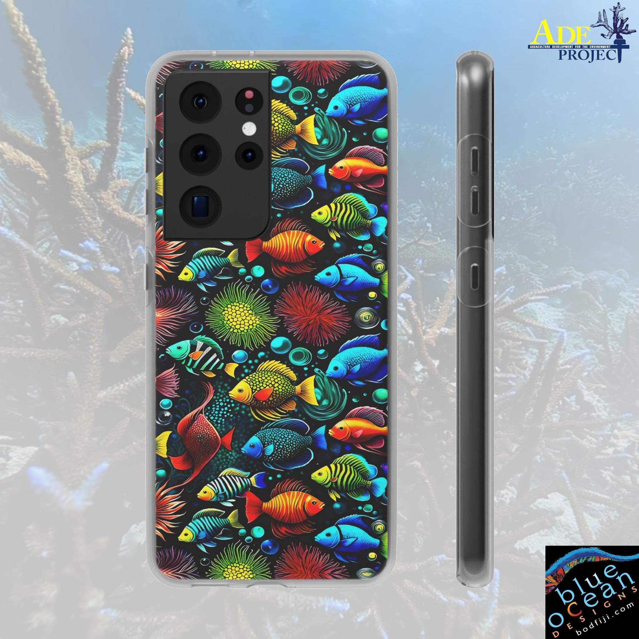 Something Fishy Android Flexi Case - Walt Smith Fiji Ocean Art - Supports ADE Reef Restoration