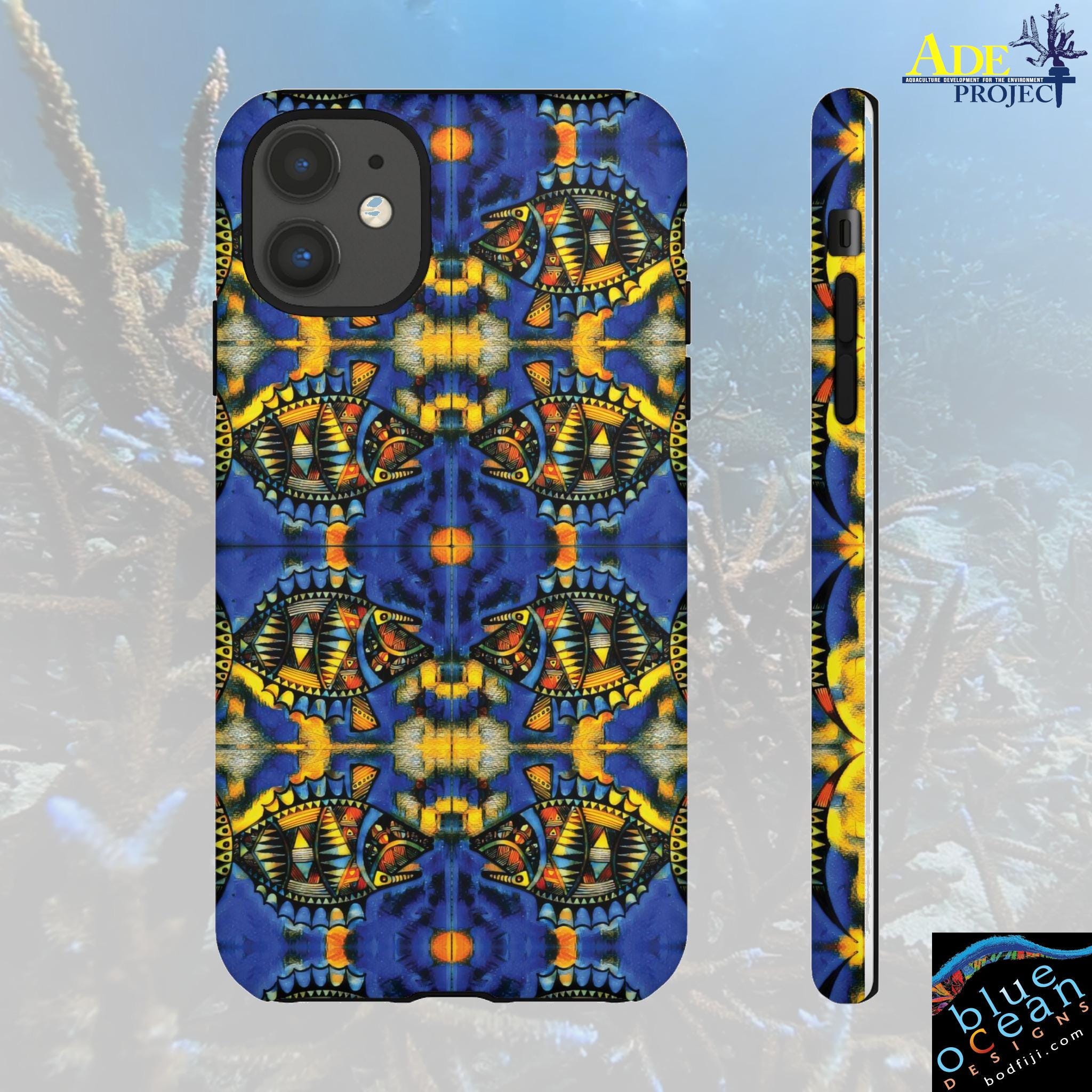 Unicorn Tang iPhone Tough Case - Walt Smith Fiji Ocean Art - Supports ADE Reef Restoration