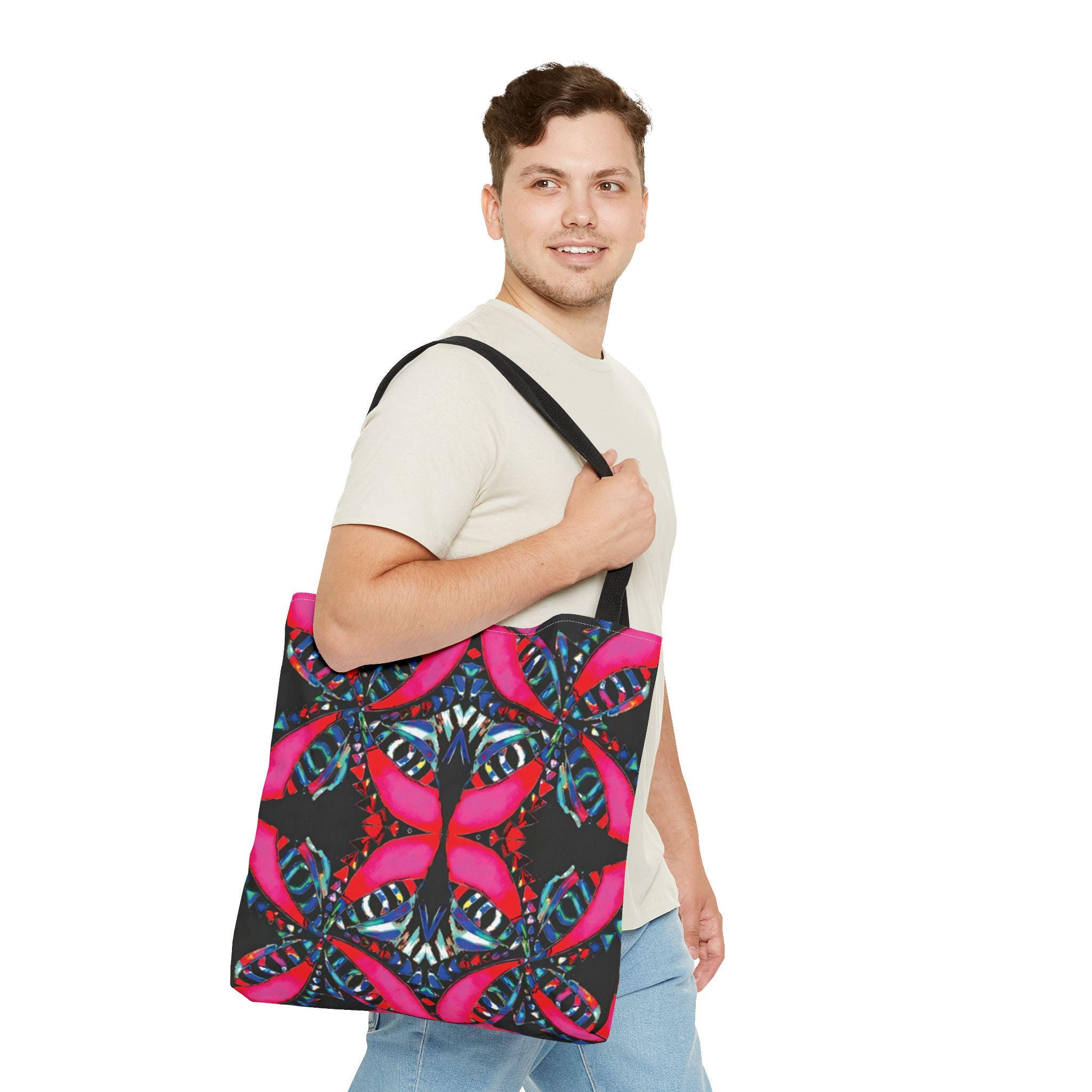 Pink on Black - Tote Bag