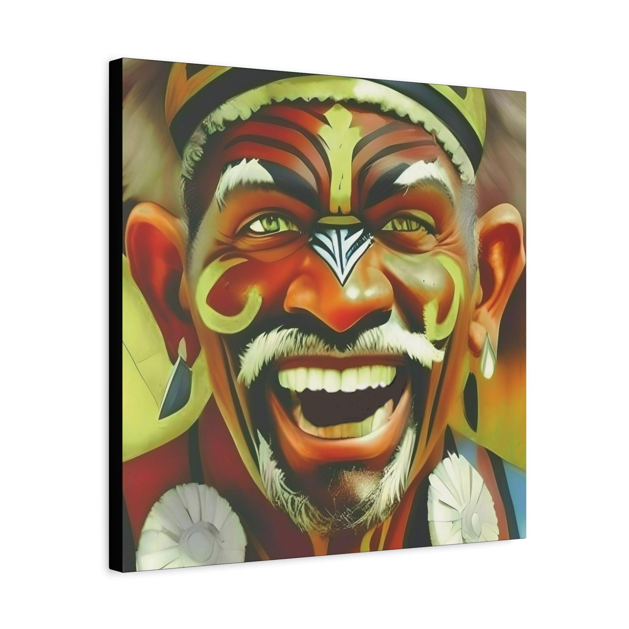 Happy Elder Canvas Wall Art