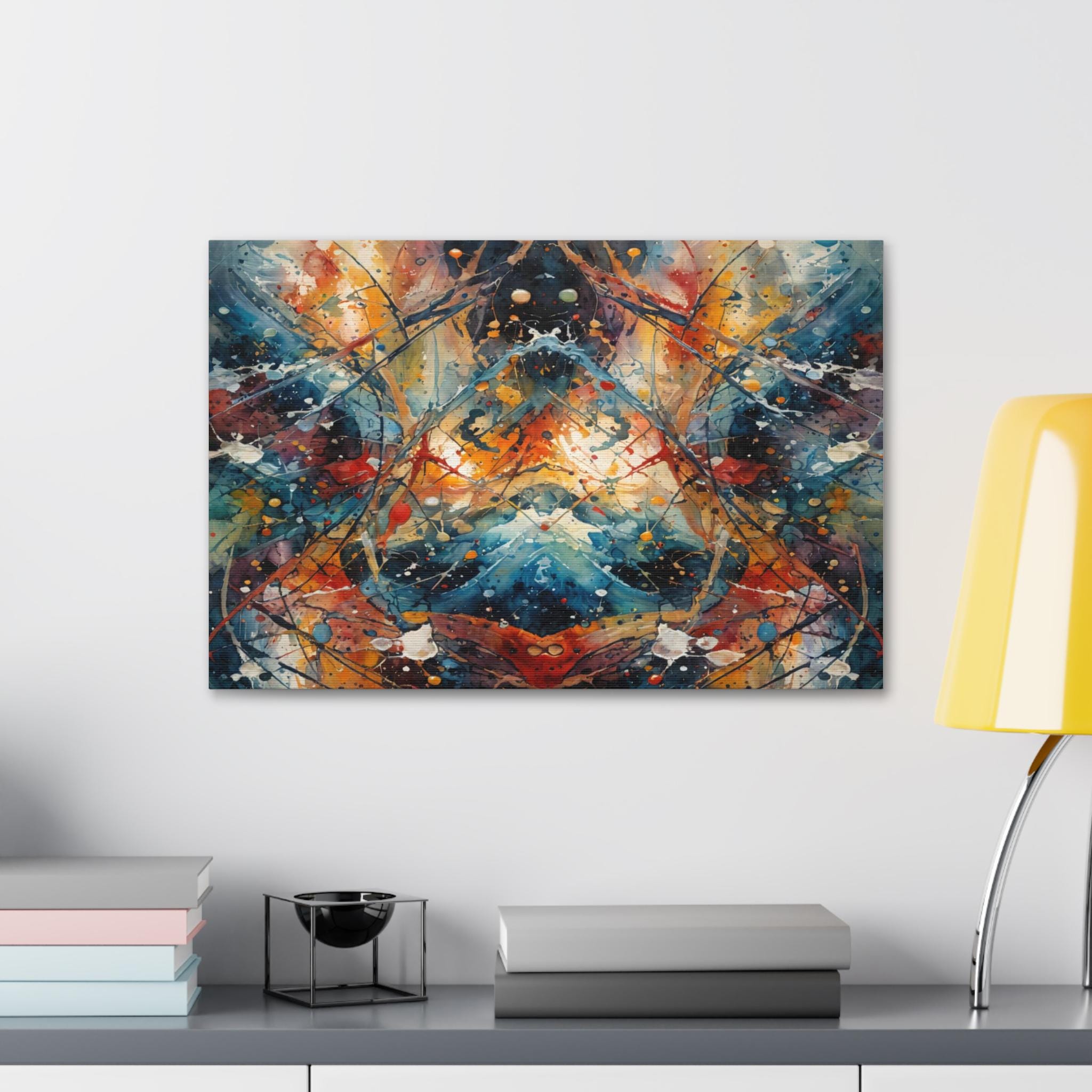Red Scribe 3 - Canvas Wall Art