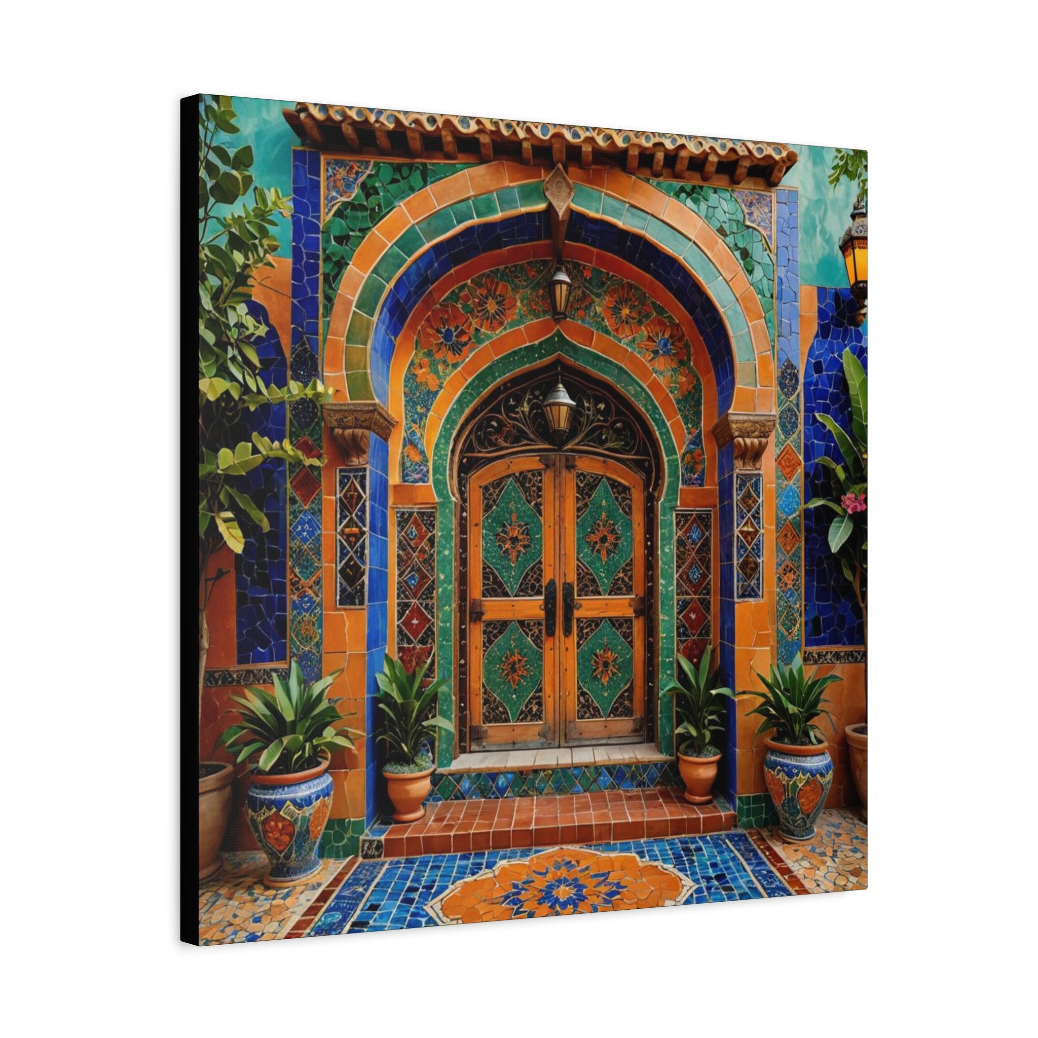 Village Door Canvas Wall Art