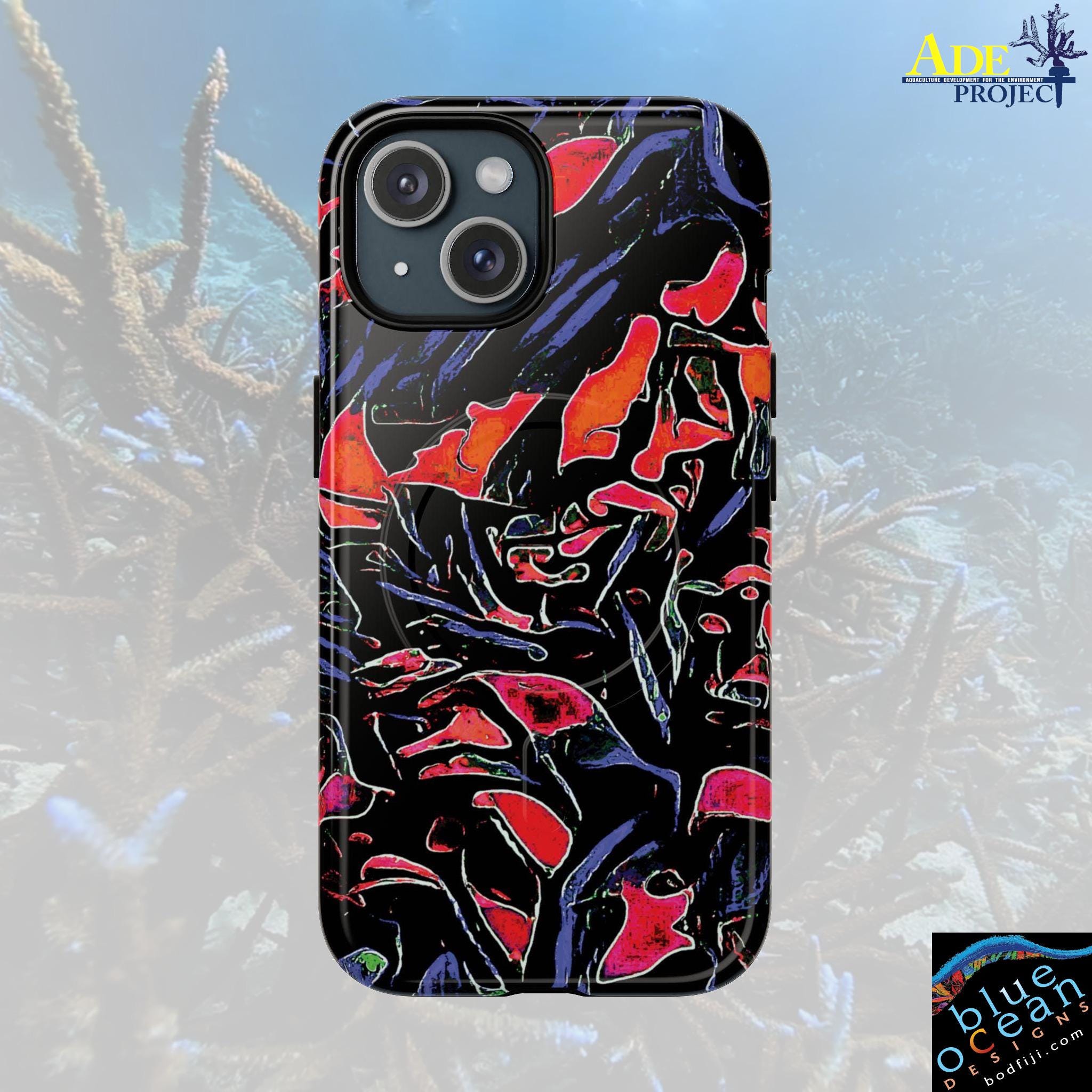 Dark Rider iPhone Magnetic Case - Walt Smith Fiji Ocean Art - Supports ADE Reef Restoration