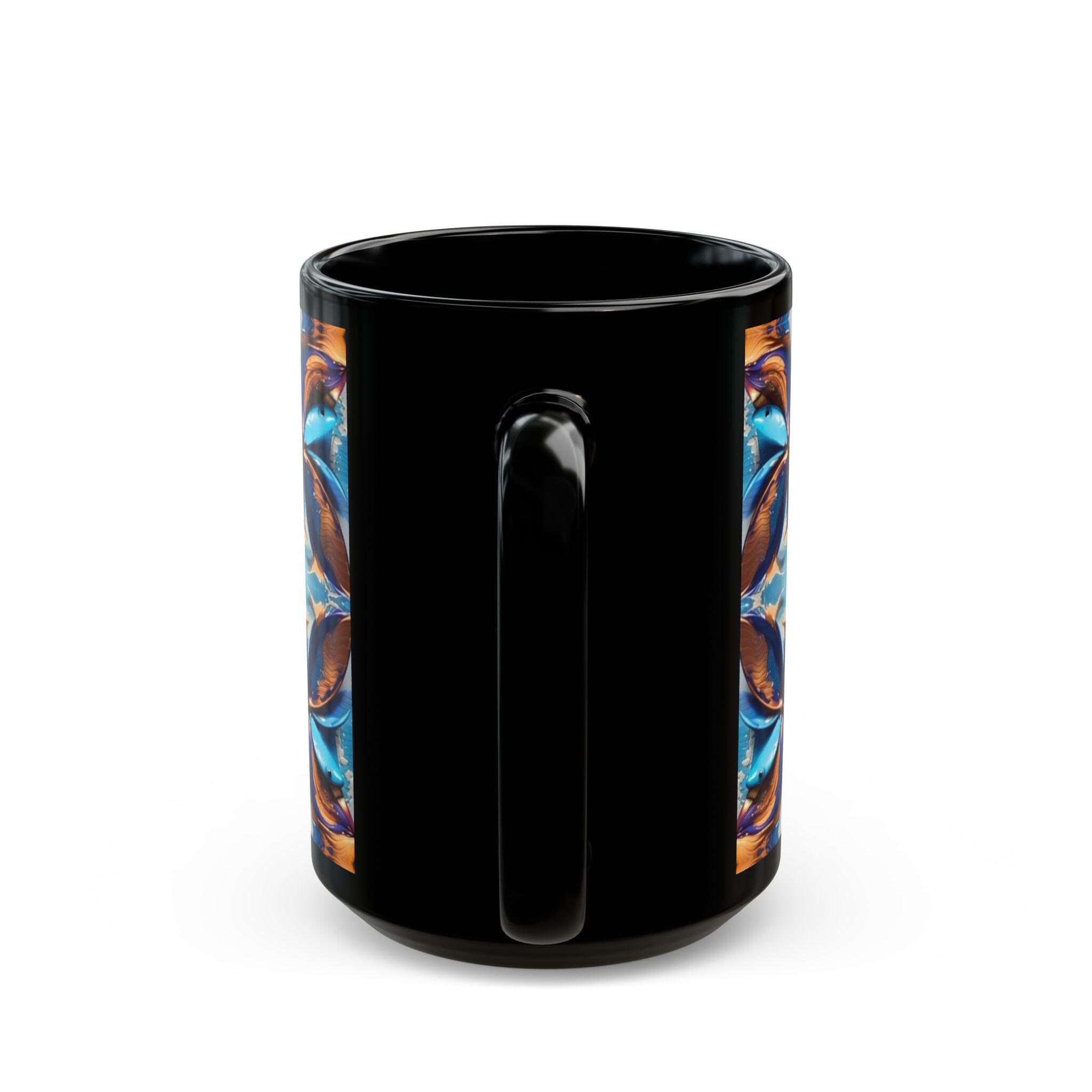 Blue Fan Quad - Coffee Mug