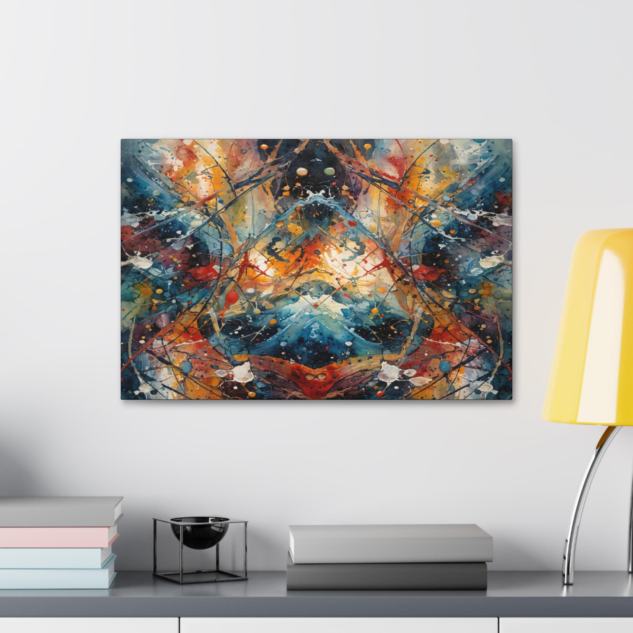 Red Scribe 3 Canvas Wall Art