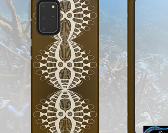 Abstract Urchin Brown Android Tough Case - Walt Smith Fiji Ocean Art - Supports ADE Reef Restoration