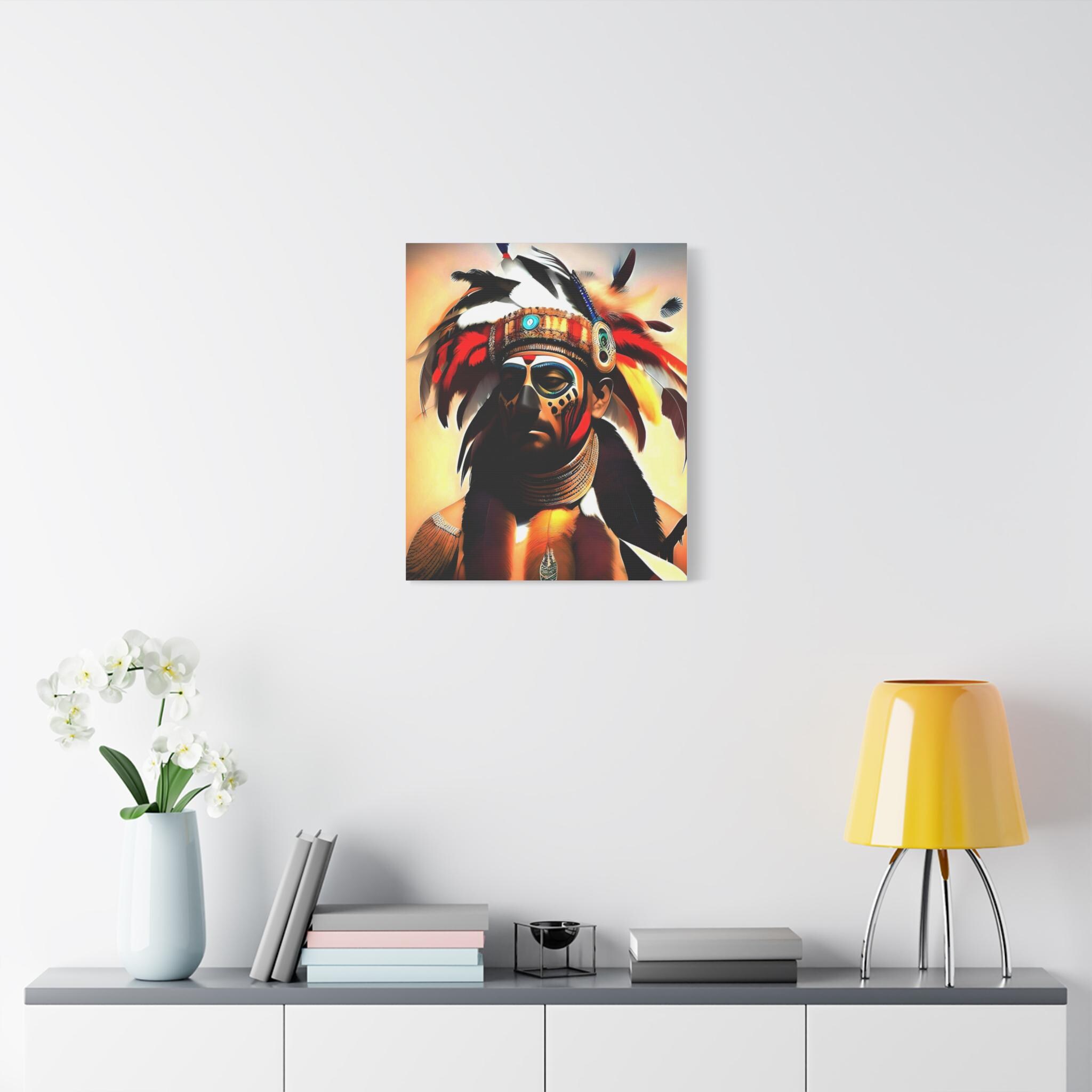 Painted Warrior - Canvas Wall Art