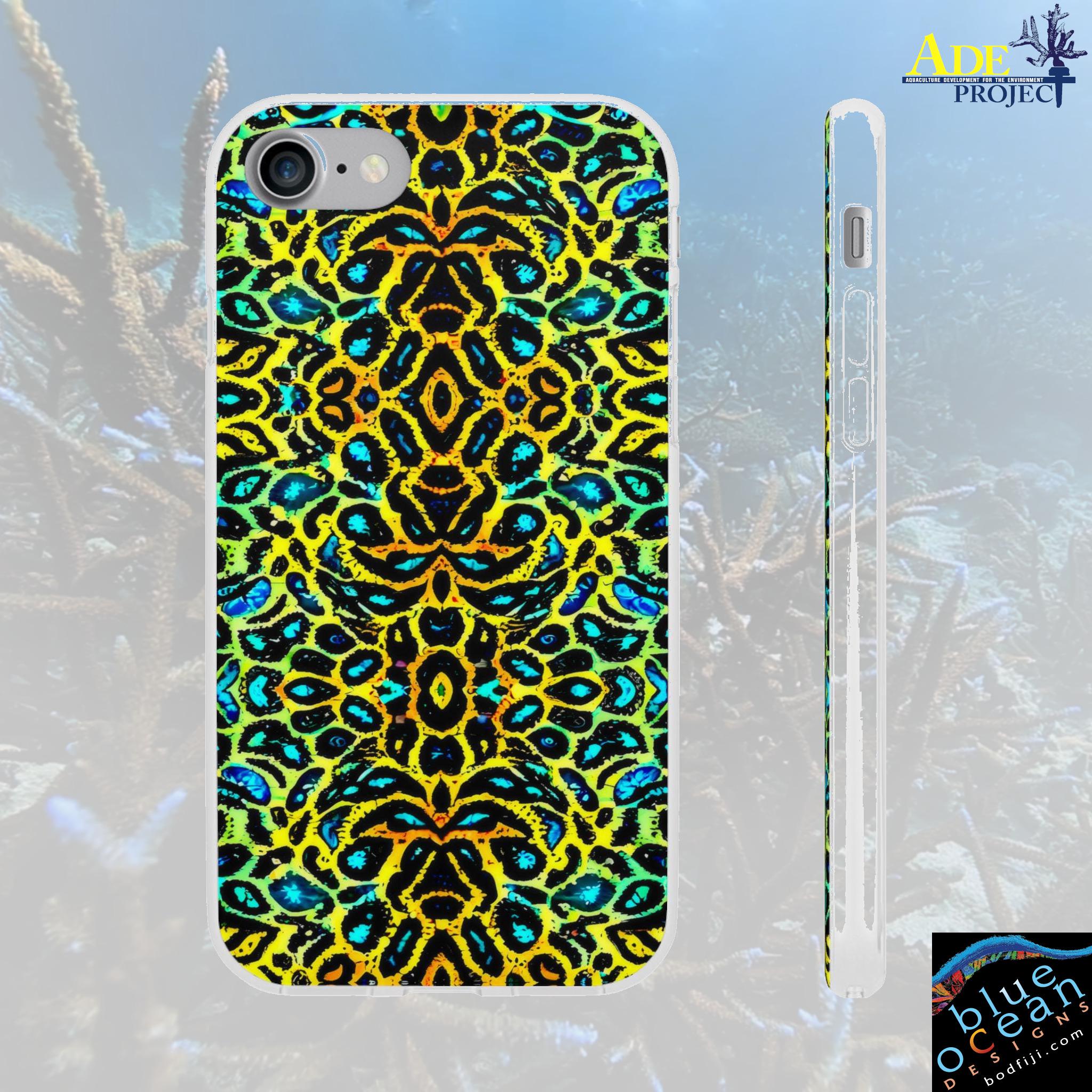 Golden Cat iPhone Flexi Case - Walt Smith Fiji Ocean Art - Supports ADE Reef Restoration