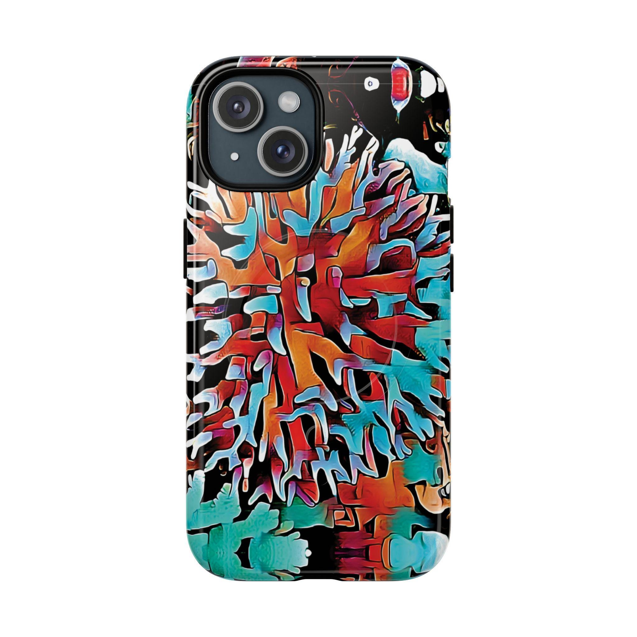 Aqua Spike iPhone Magnetic Case - Walt Smith Fiji Ocean Art - Supports ADE Reef Restoration