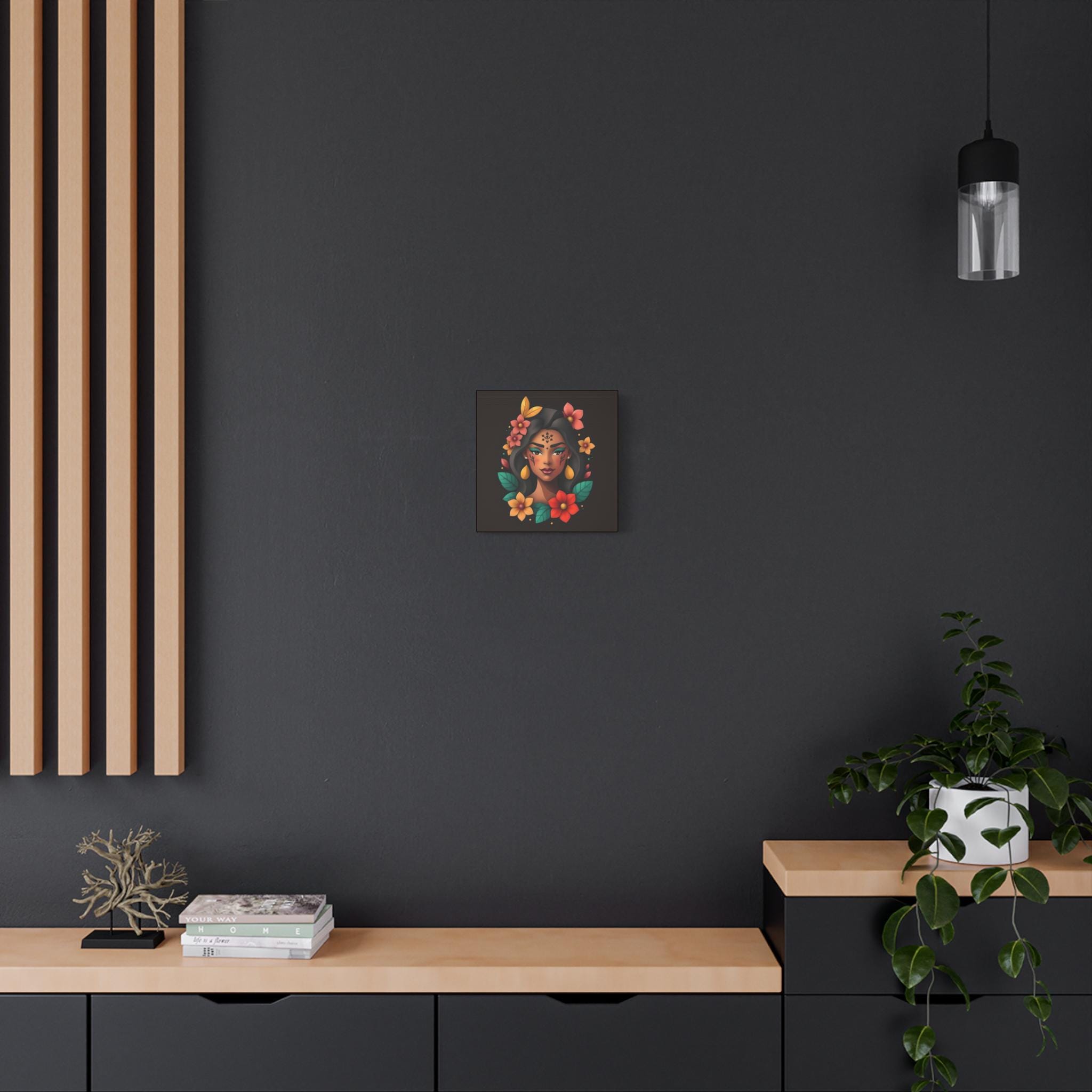 Lady On Black B Canvas Wall Art