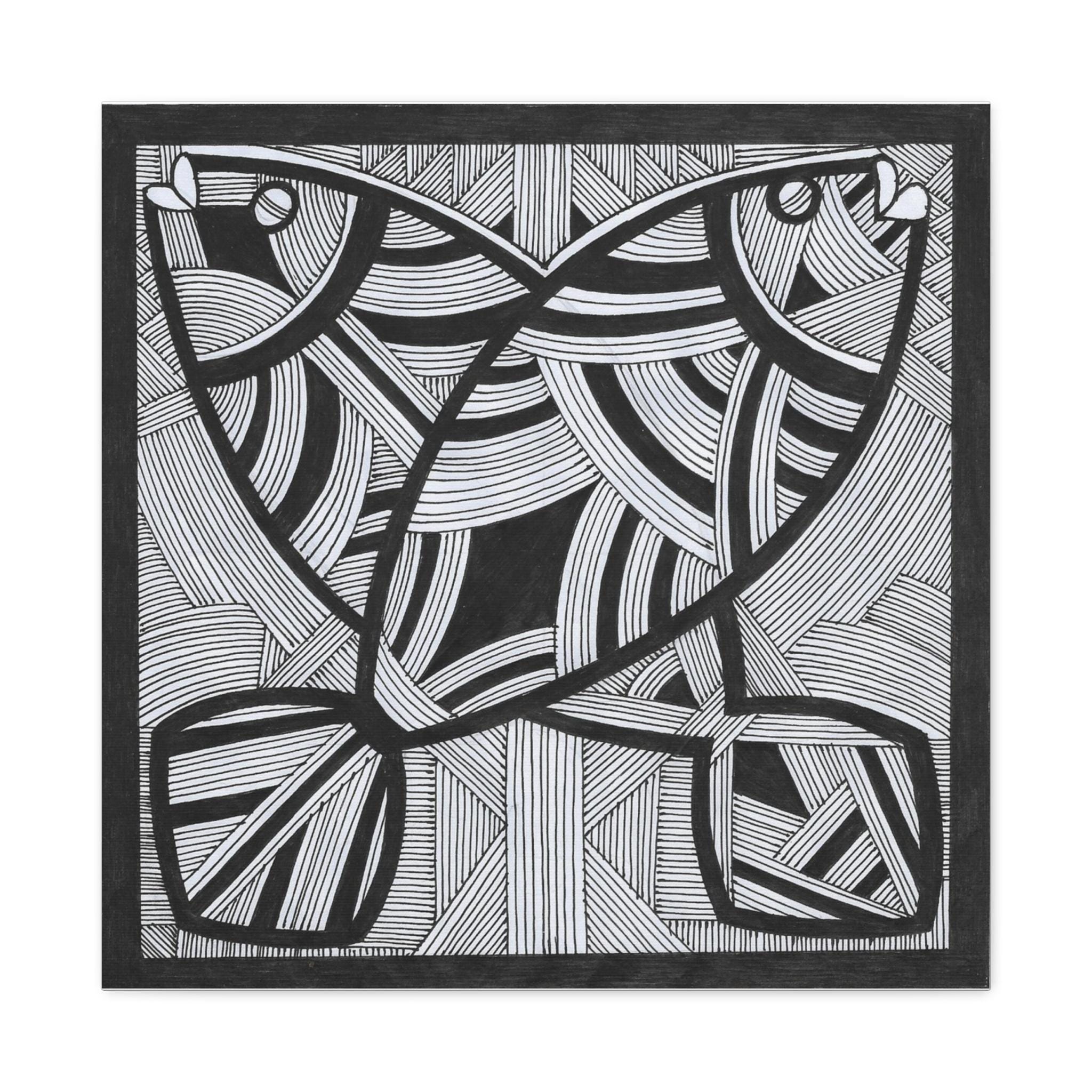 Two Fish B - Canvas Wall Art