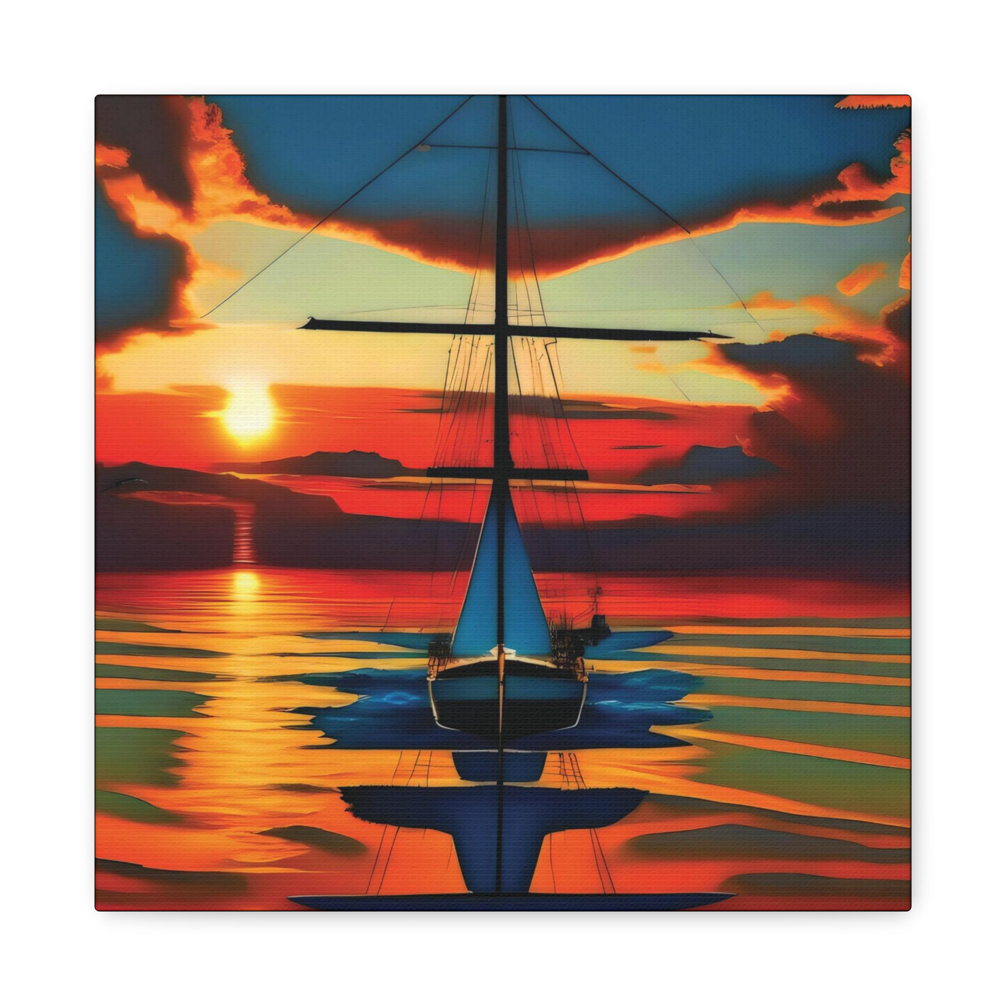 Night On The Water Canvas Wall Art