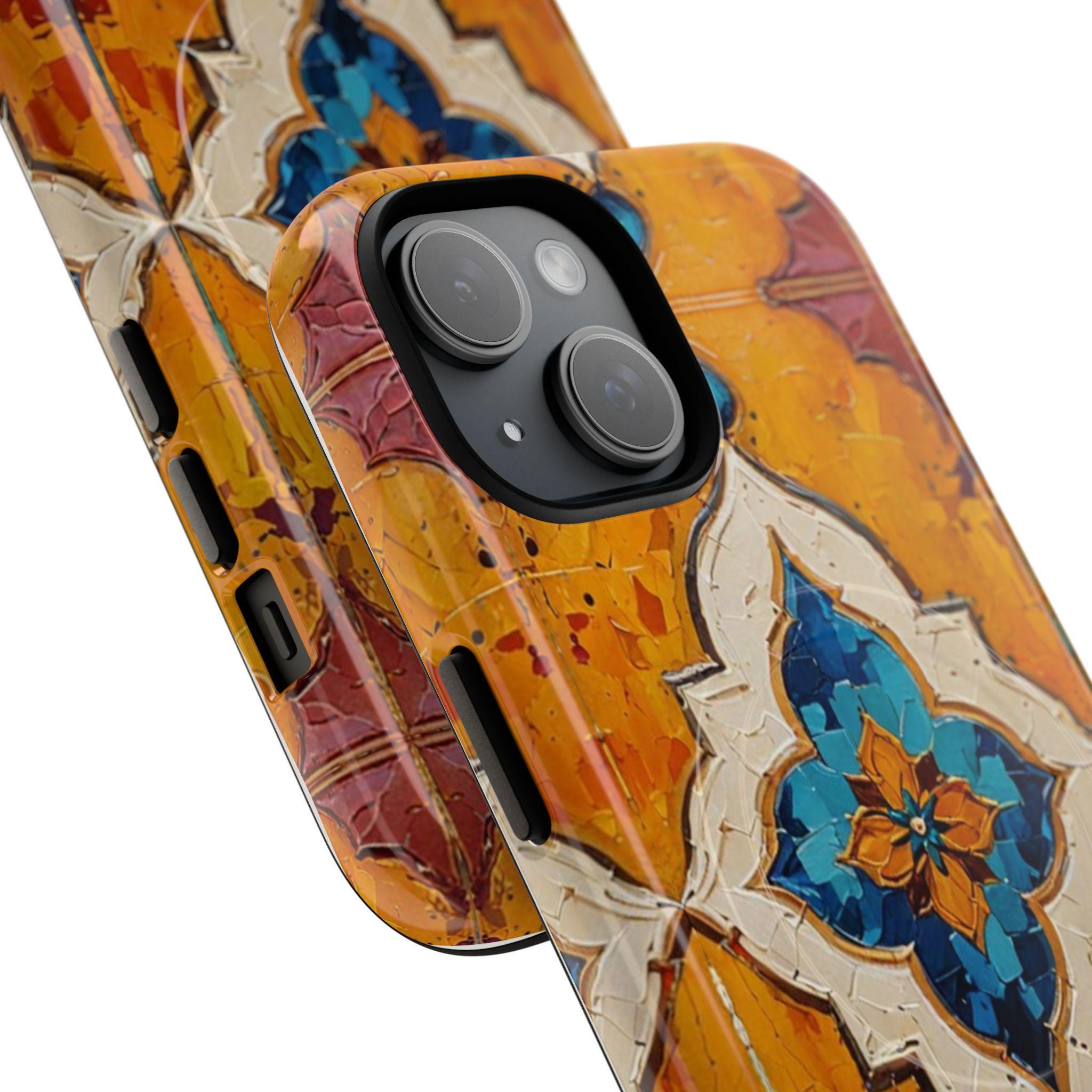 Morocco Tiles iPhone Magnetic Case - Walt Smith Fiji Ocean Art - Supports ADE Reef Restoration