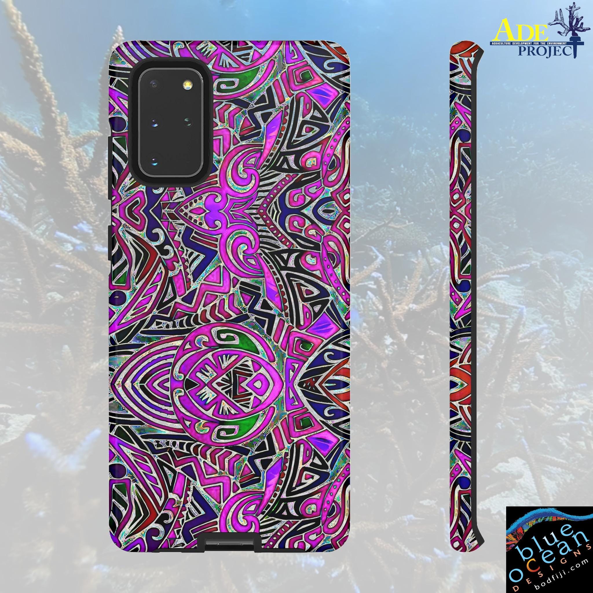 Purple Indo Android Tough Case - Walt Smith Fiji Ocean Art - Supports ADE Reef Restoration