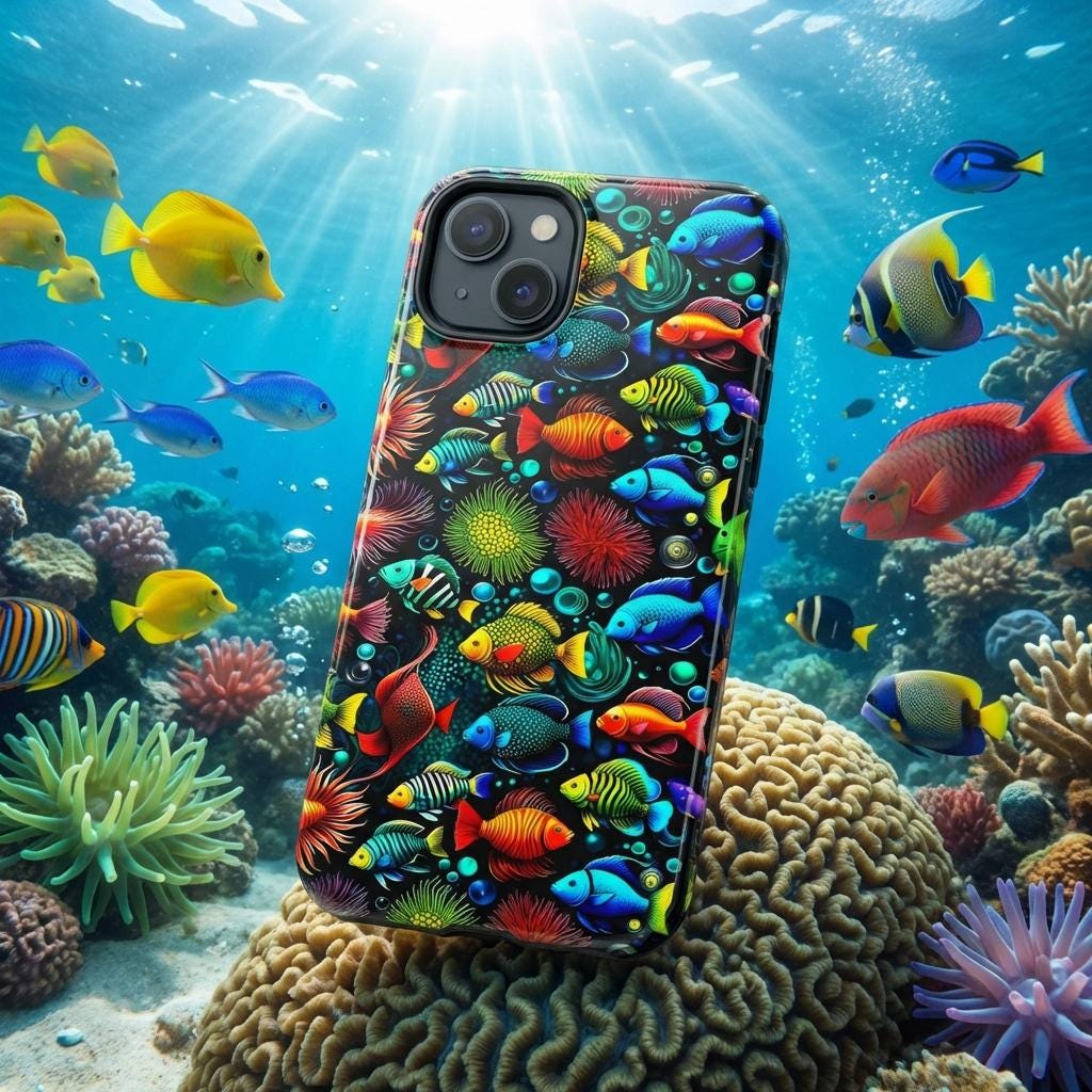 Something Fishy iPhone Tough Case - Walt Smith Fiji Ocean Art - Supports ADE Reef Restoration