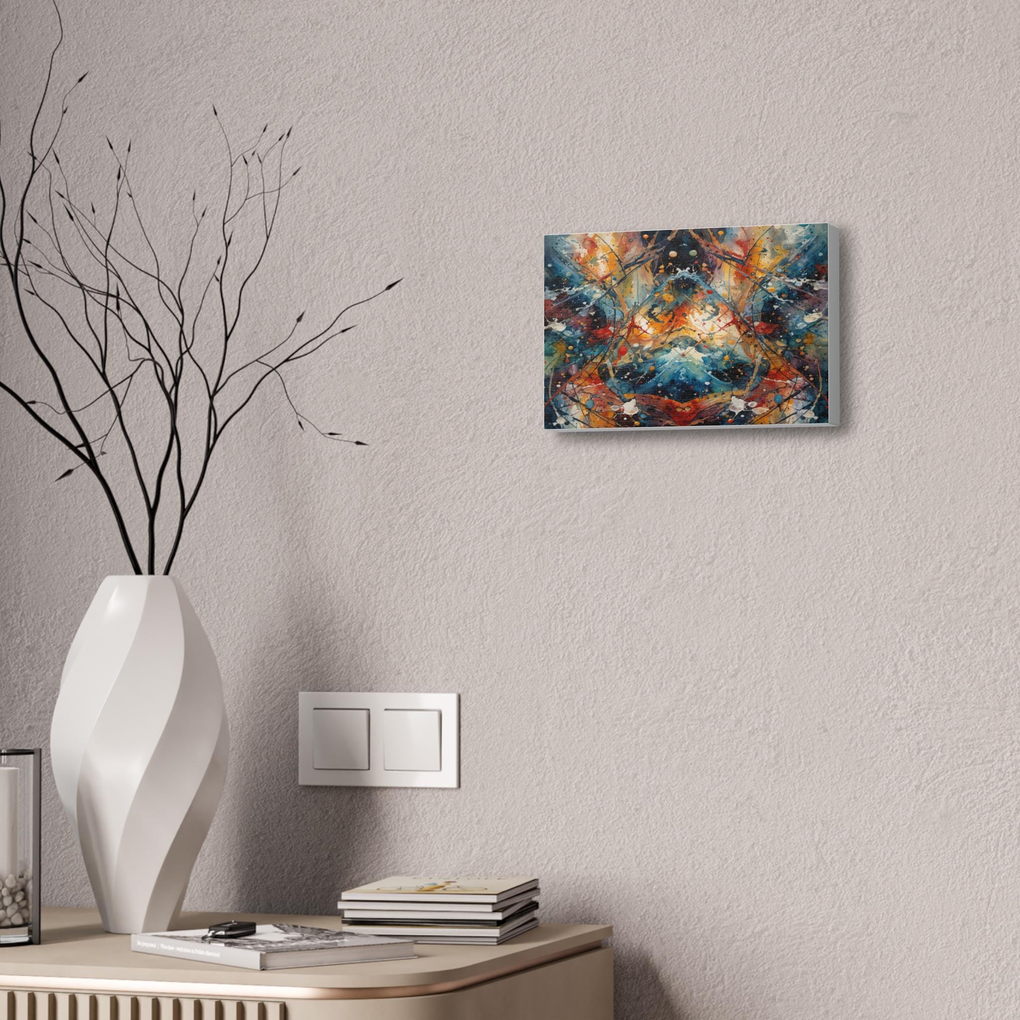 Red Scribe 3 - Canvas Wall Art