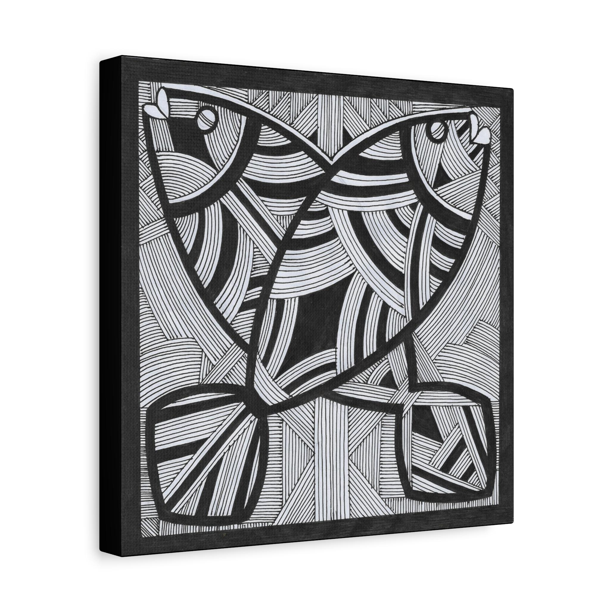 Two Fish B Canvas Wall Art