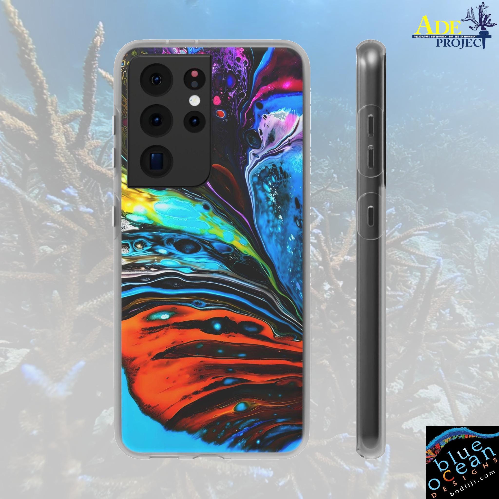 In the Flow Android Flexi Case - Walt Smith Fiji Ocean Art - Supports ADE Reef Restoration