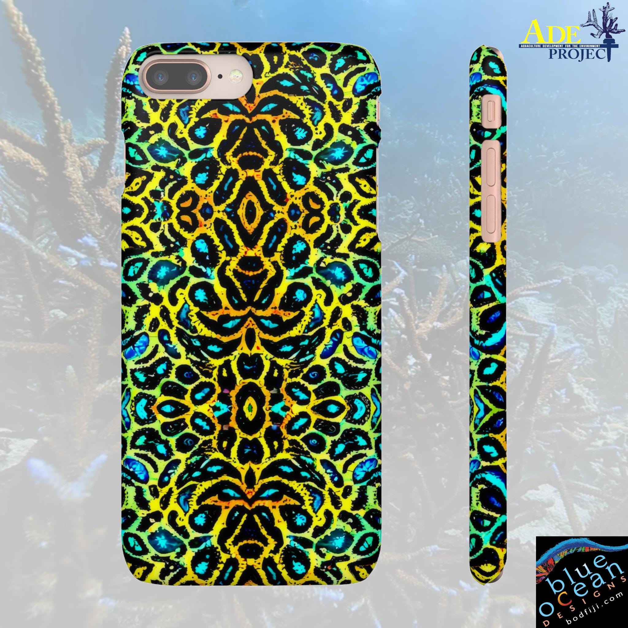 Golden Cat iPhone Snap Case - Walt Smith Fiji Ocean Art - Supports ADE Reef Restoration