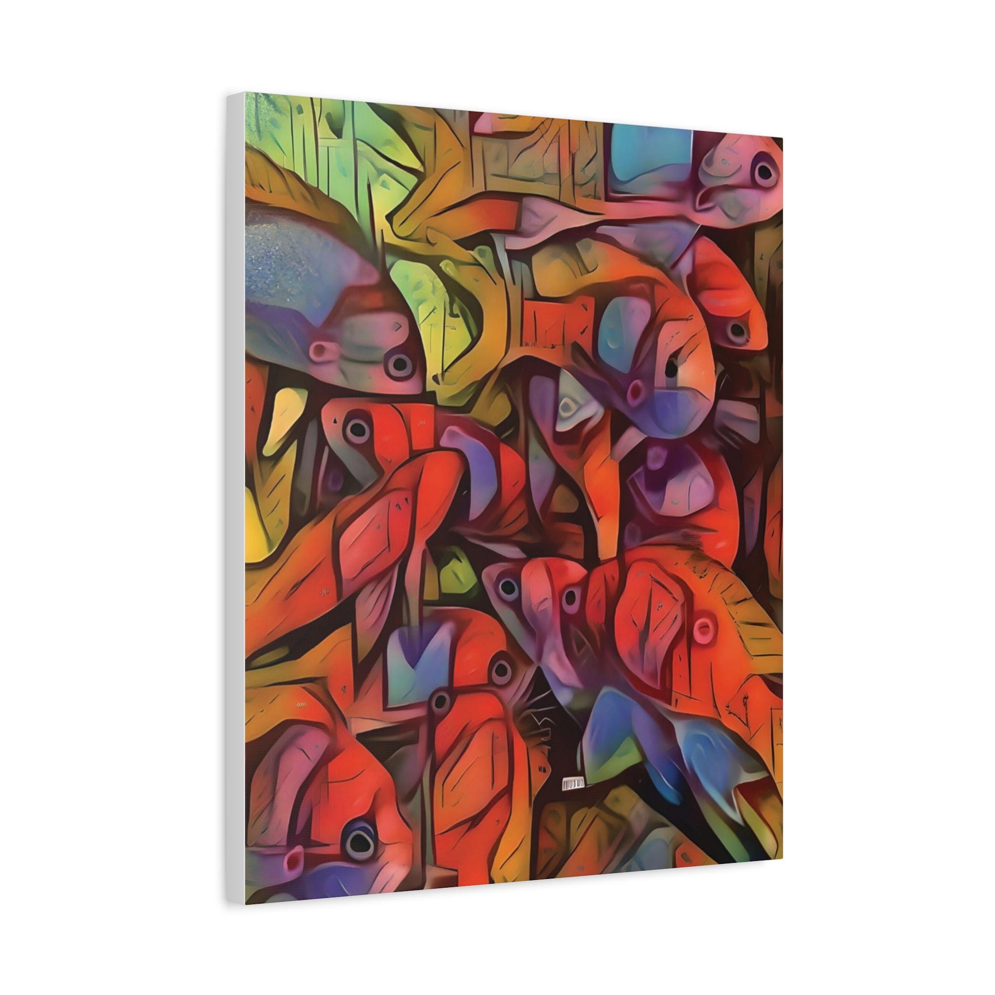 Square Backs Left - Canvas Wall Art