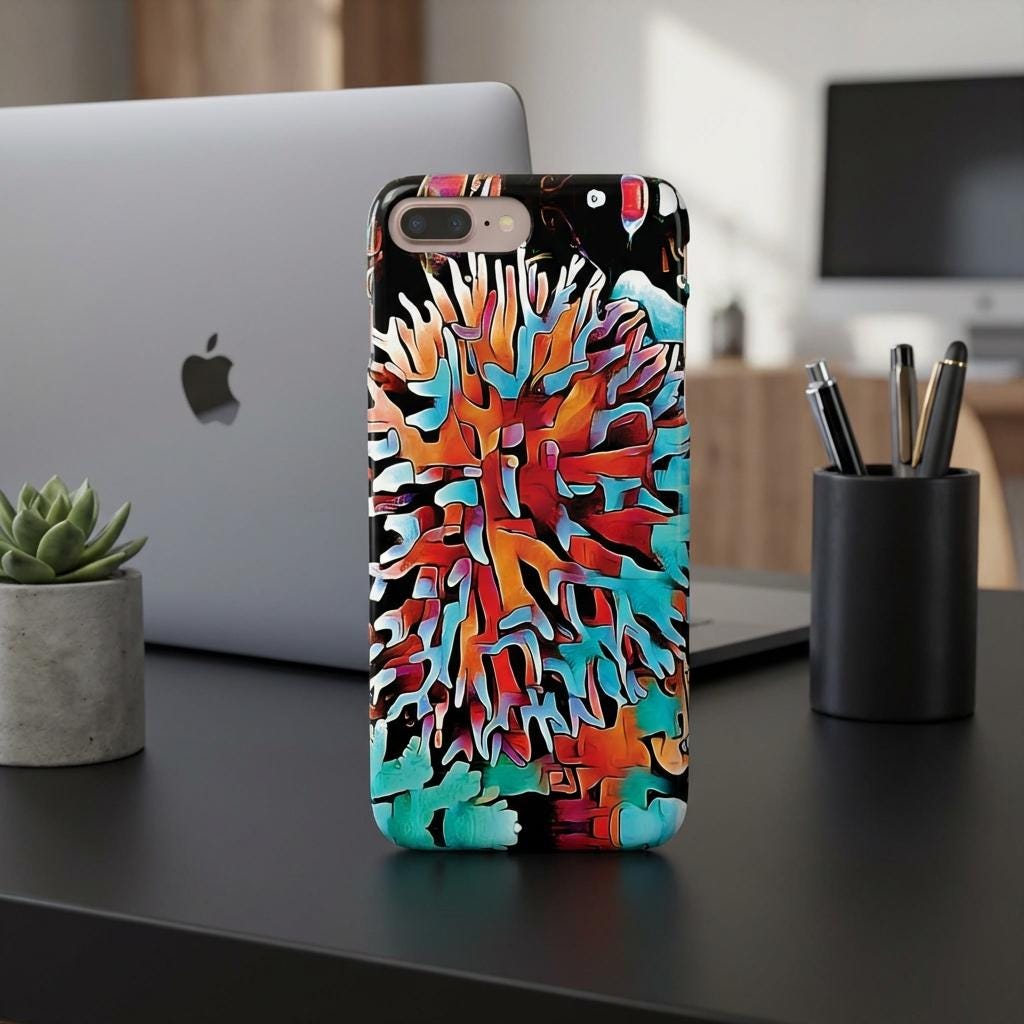 Aqua Spike iPhone Snap Case - Walt Smith Fiji Ocean Art - Supports ADE Reef Restoration