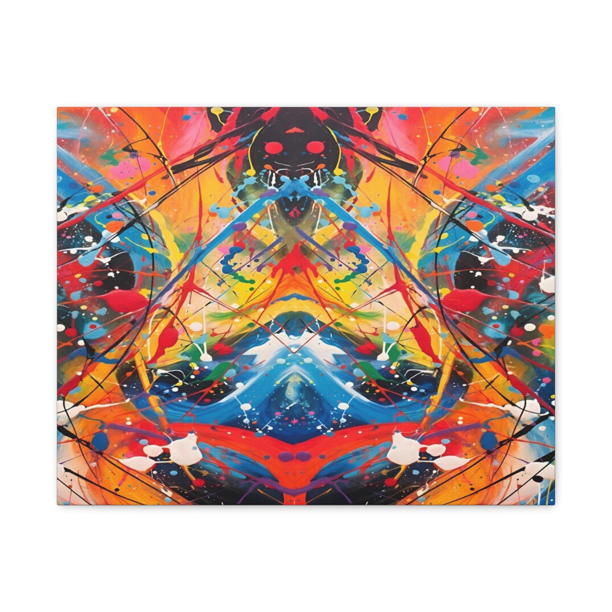 Red Scribe 2 - Canvas Wall Art